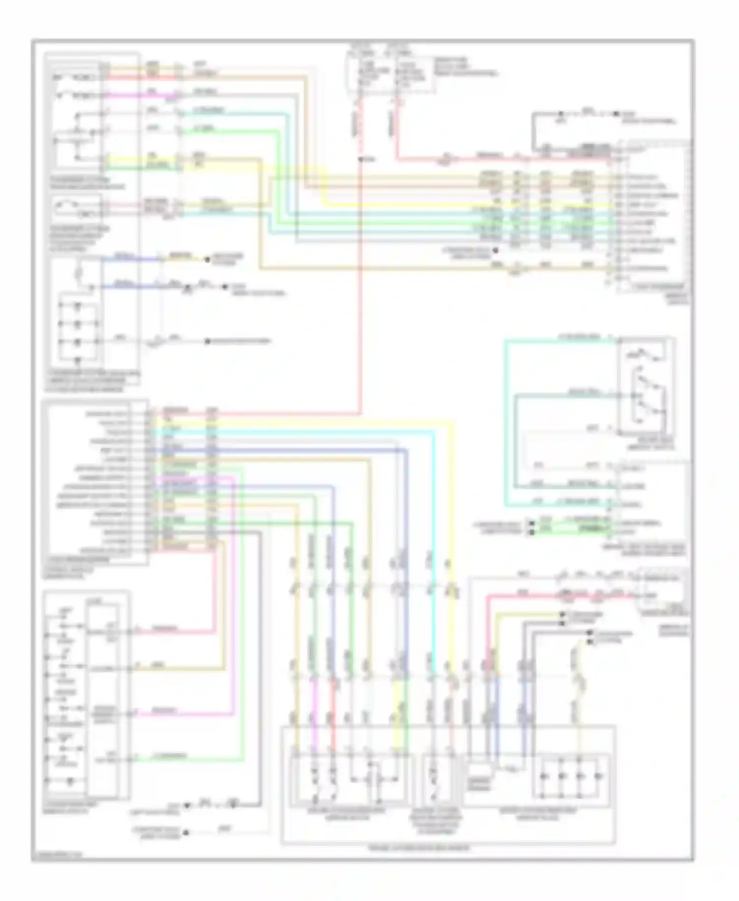 SRX Cadillac II facelift (2012-2016): Memory mirrors circuit