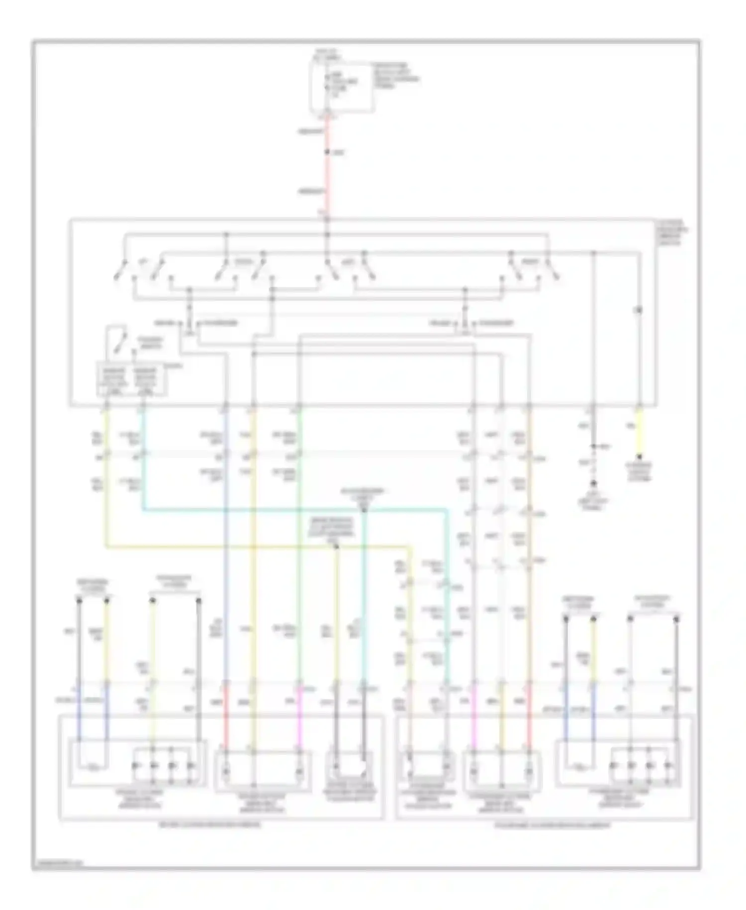 SRX Cadillac II facelift (2012-2016): Power mirrors circuit