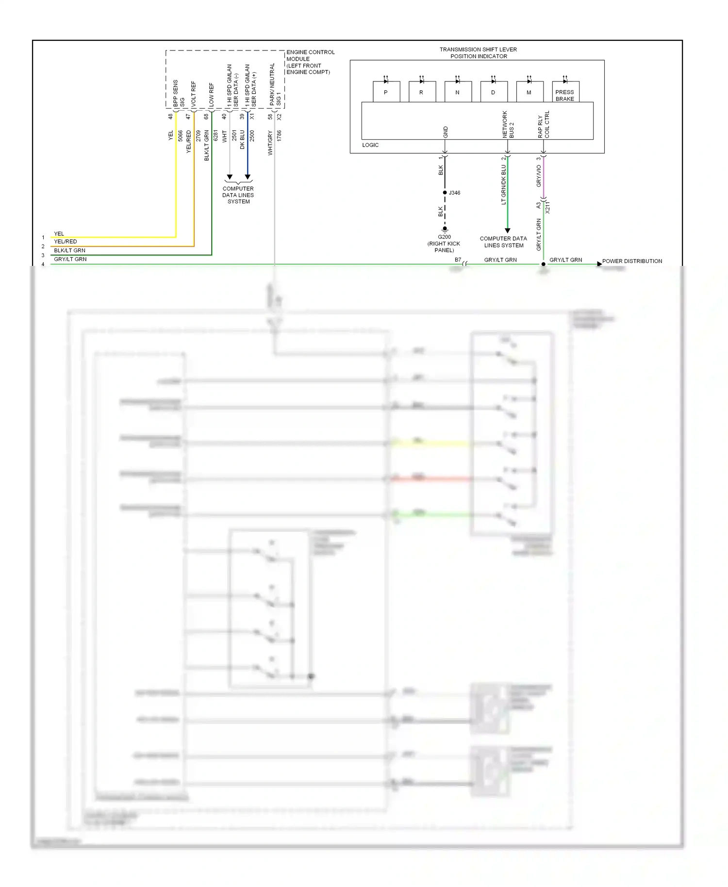 Cadillac SRX II facelift (2012-2016) blk/lt grn wiring diagram  (12 of 16)