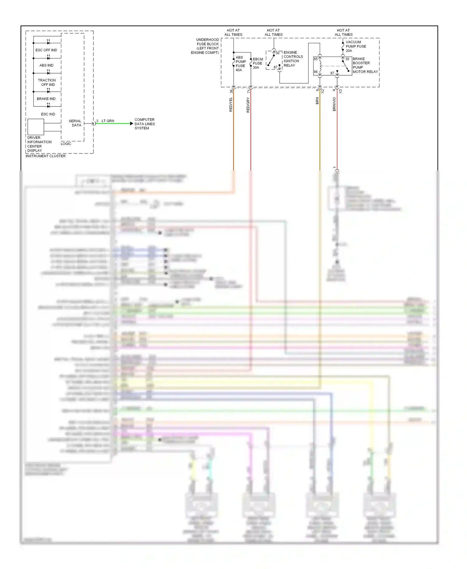 Cadillac SRX II facelift (2012-2016) brake ind wiring diagram  (1 of 1)