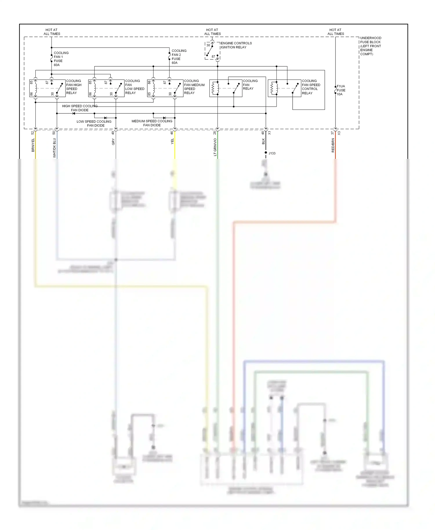 Cadillac SRX II facelift (2012-2016) brn/yel wiring diagram  (12 of 27)