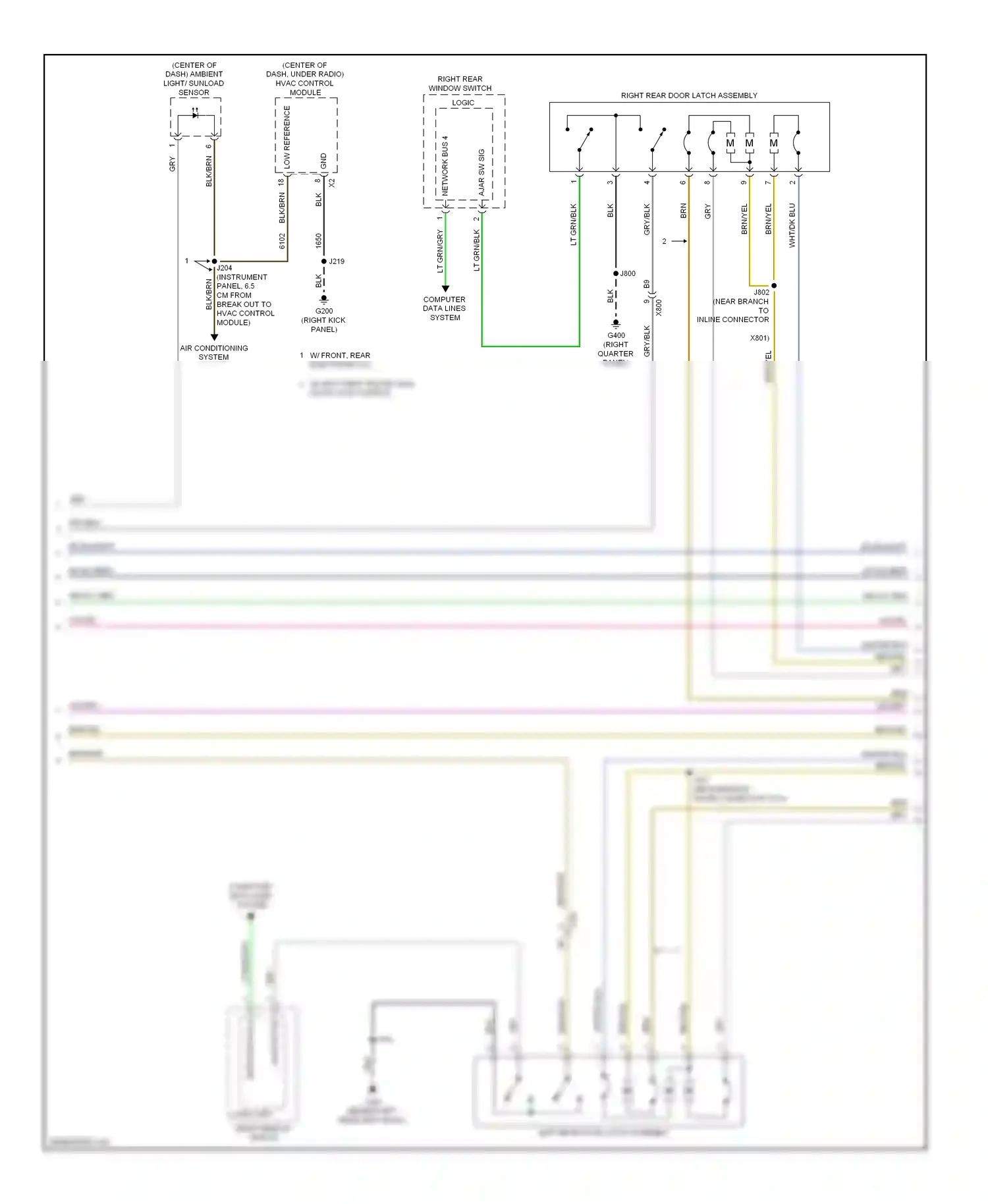 Cadillac SRX II facelift (2012-2016) brn/yel wiring diagram  (5 of 27)