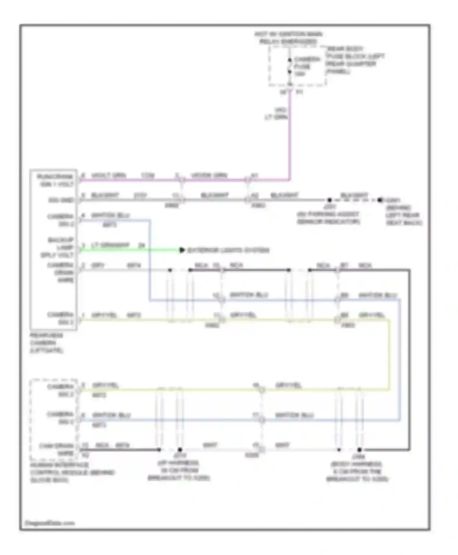 Wiring diagram camera fuse for Cadillac SRX II facelift (2012-2016) (2 of 2)