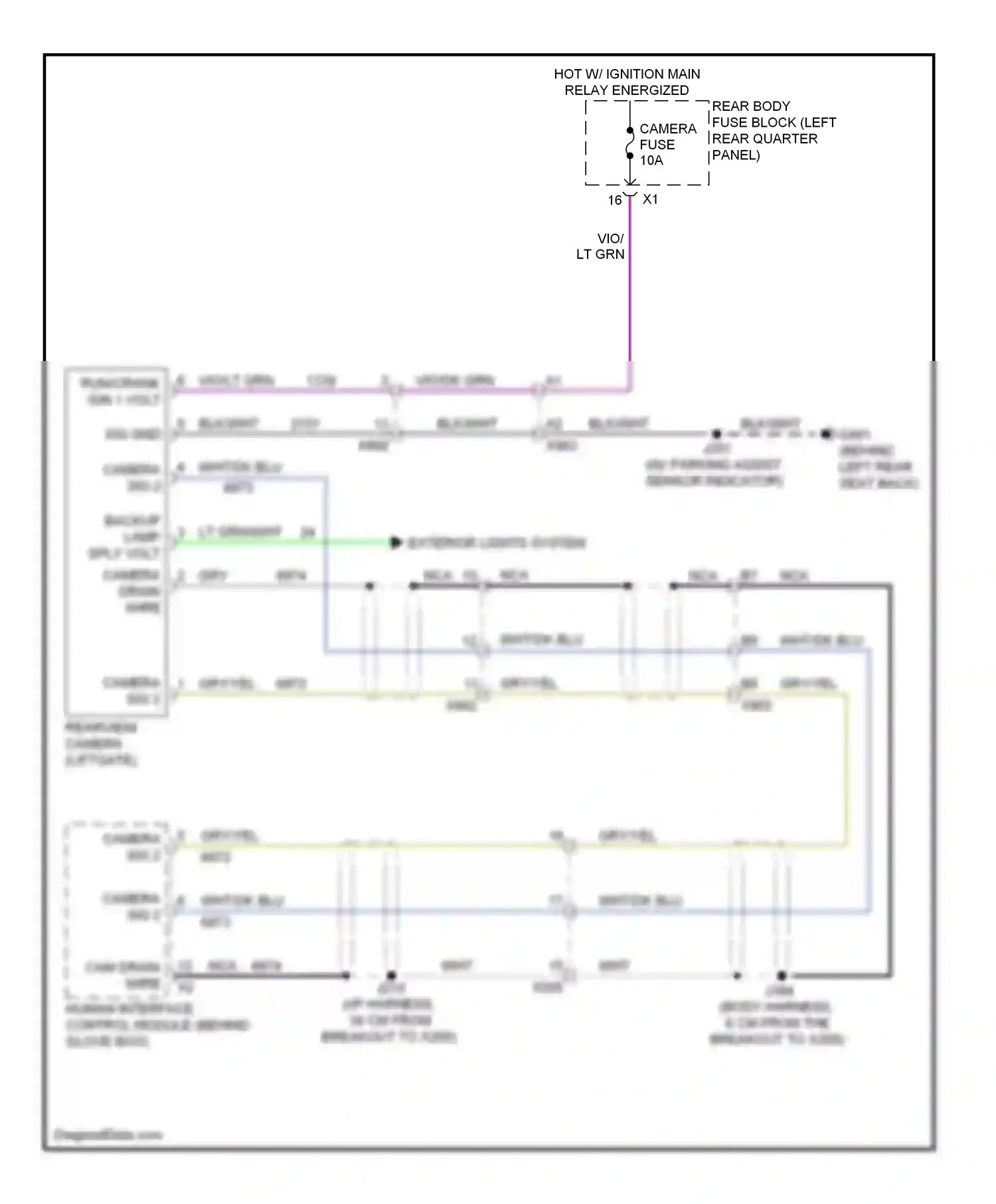Cadillac SRX II facelift (2012-2016) camera sig 2 wiring diagram  (3 of 3)