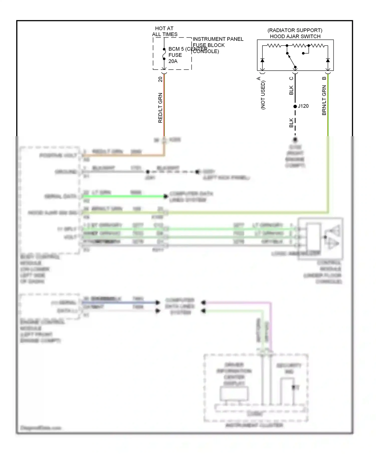 Cadillac SRX II facelift (2012-2016) dk blu/blk wiring diagram  (7 of 13)