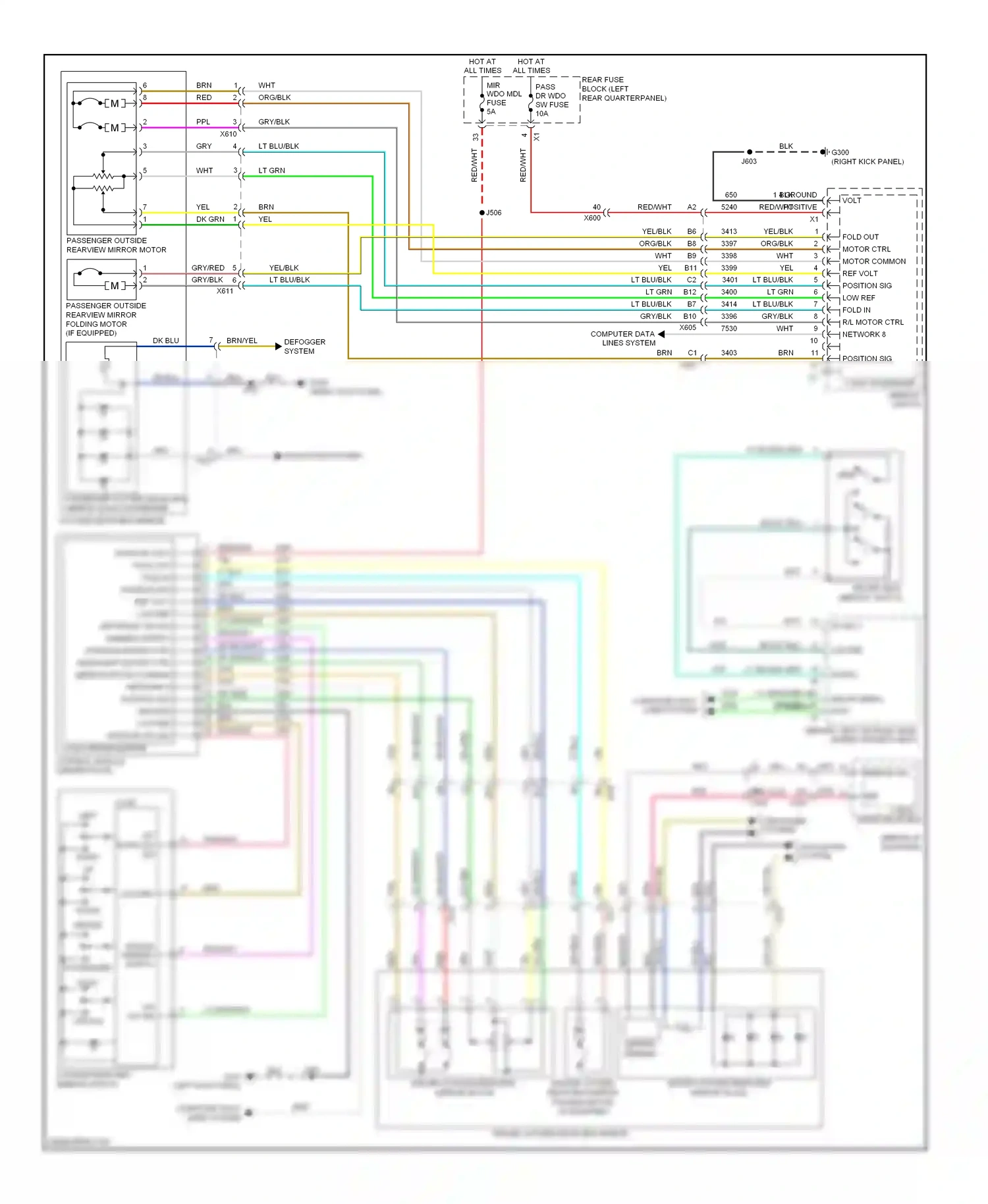 Cadillac SRX II facelift (2012-2016) down wiring diagram  (2 of 6)