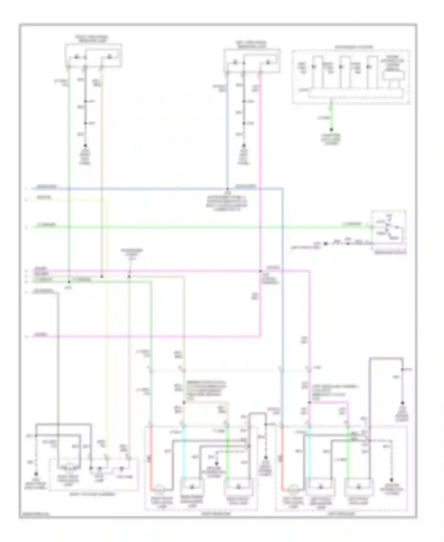 Wiring diagram (instrument panel, 6 cm from breakout to body control module for Cadillac SRX II facelift (2012-2016) (1 of 1)