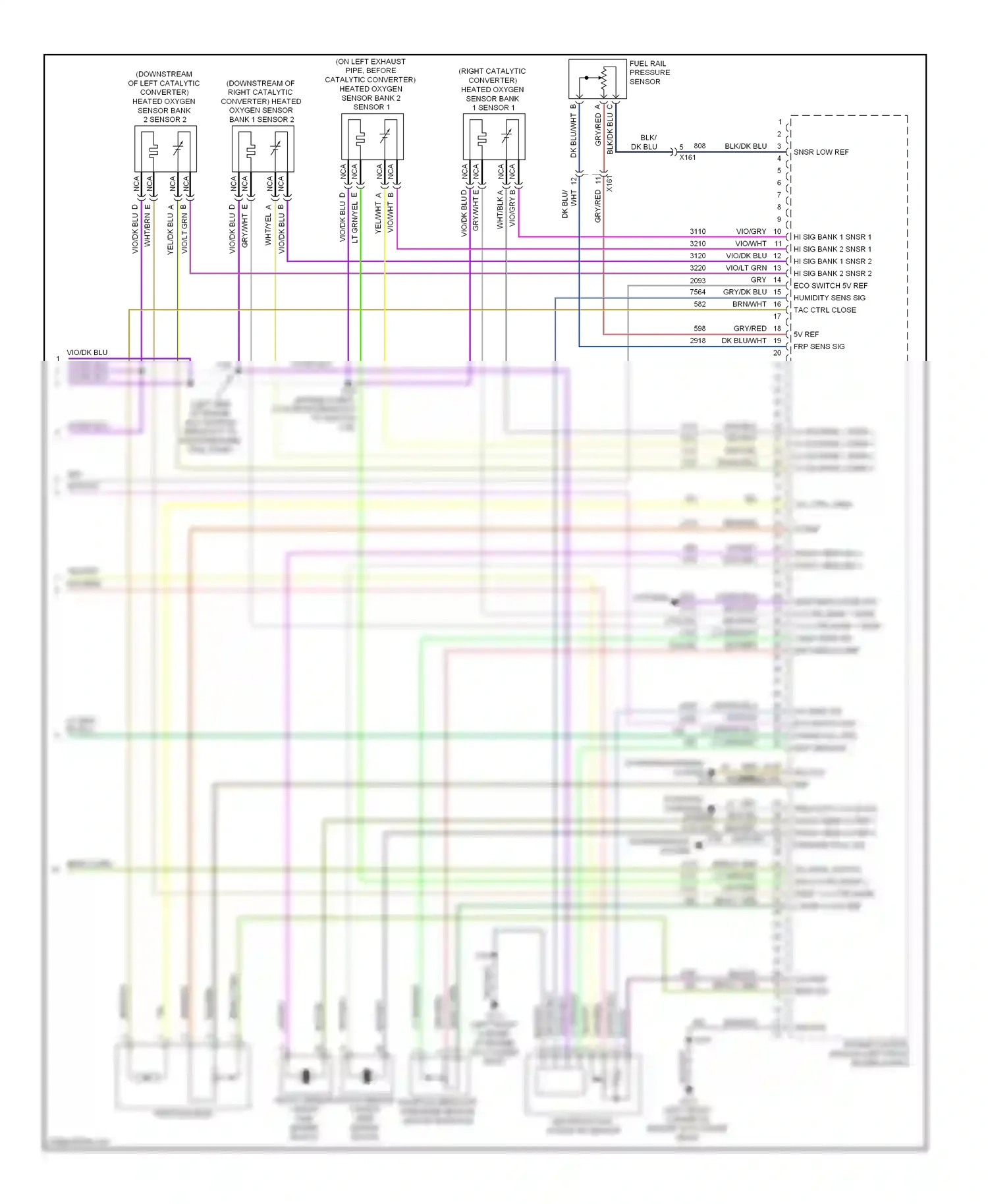 Cadillac SRX II facelift (2012-2016) knock sensor 2 (right side engine block) wiring diagram  (1 of 1)