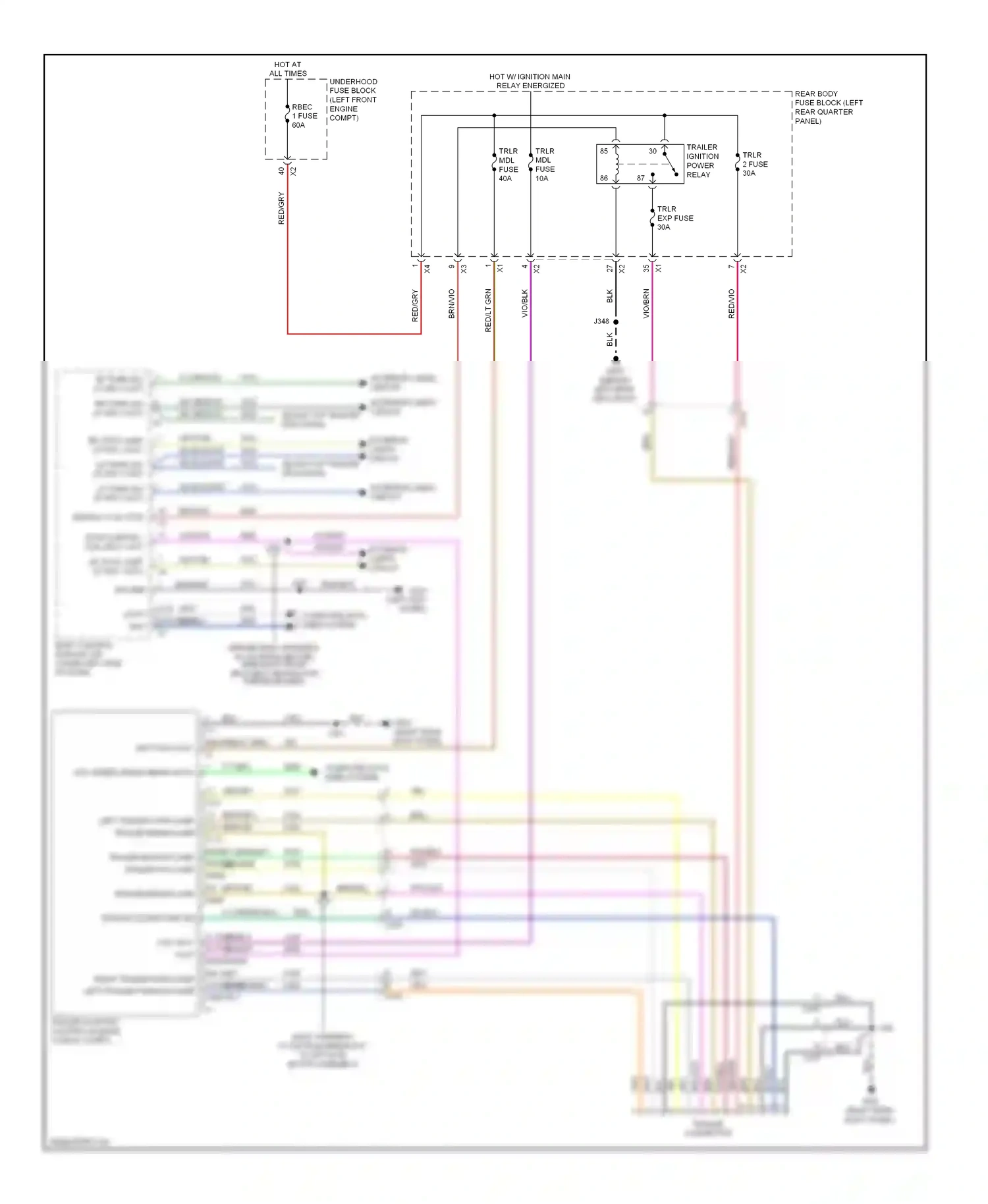Cadillac SRX II facelift (2012-2016) (left kick panel) wiring diagram  (19 of 67)