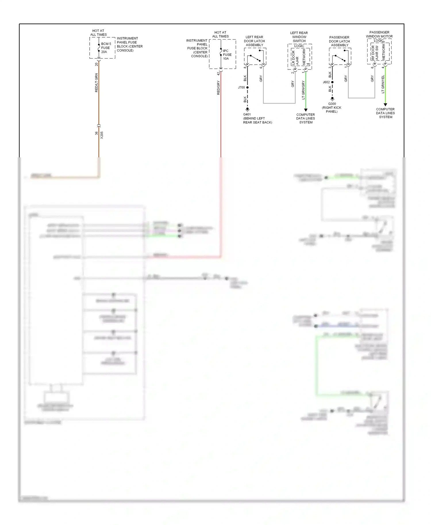 Cadillac SRX II facelift (2012-2016) (left kick panel) wiring diagram  (67 of 67)
