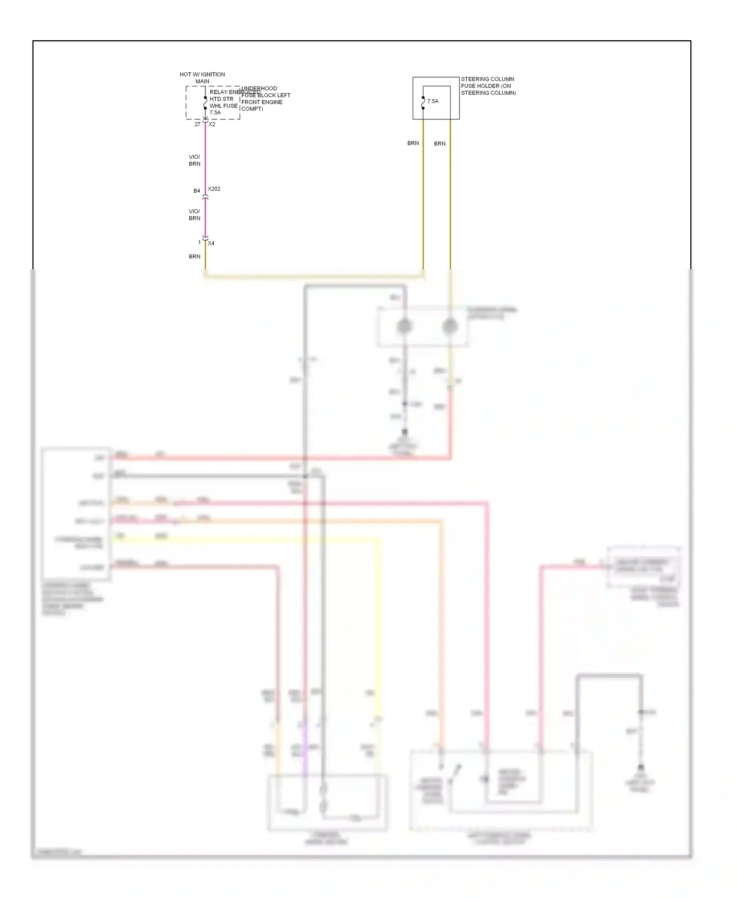 Cadillac SRX II facelift (2012-2016) (left kick panel) wiring diagram  (54 of 67)