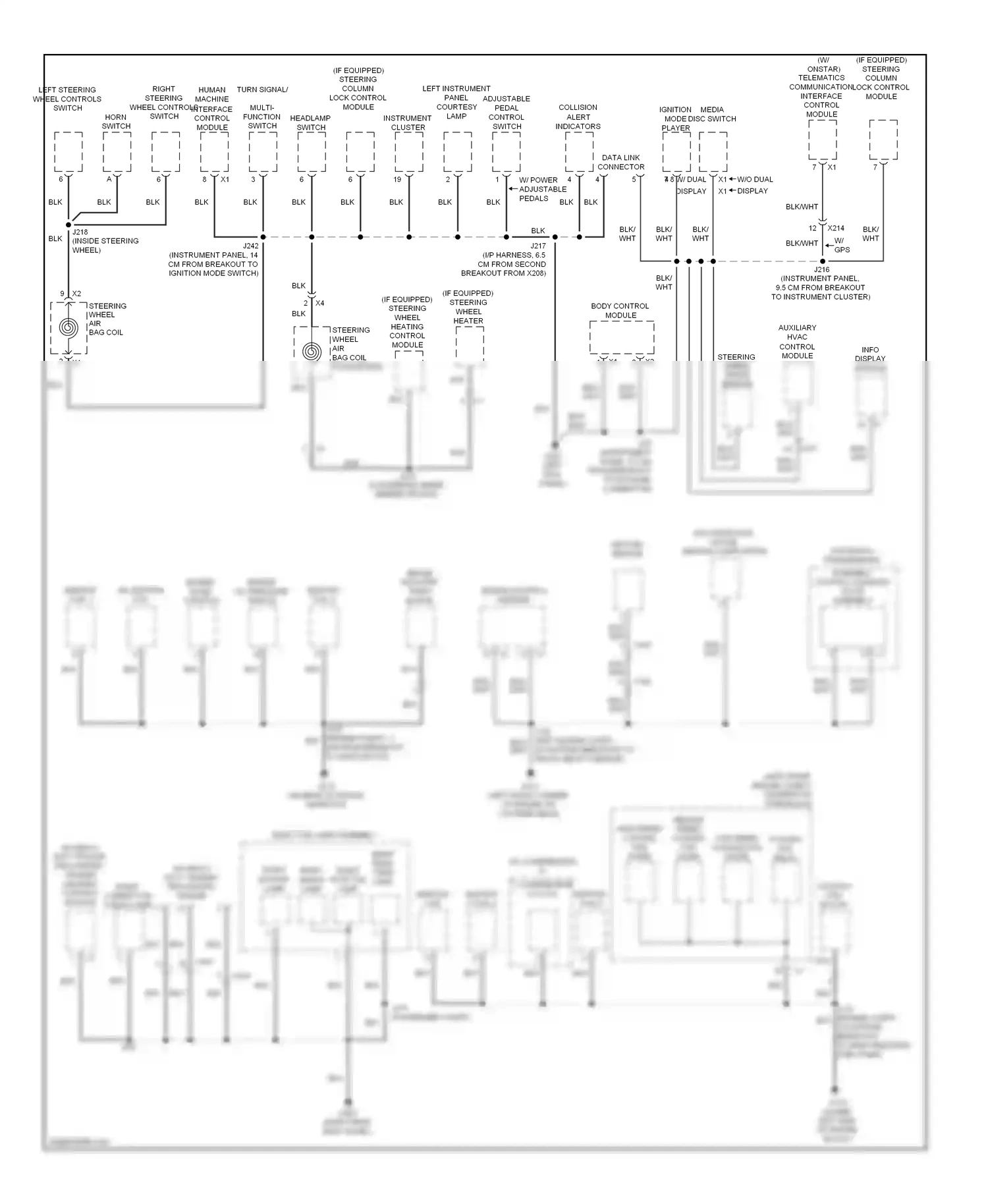 Cadillac SRX II facelift (2012-2016) (left kick panel) wiring diagram  (22 of 67)