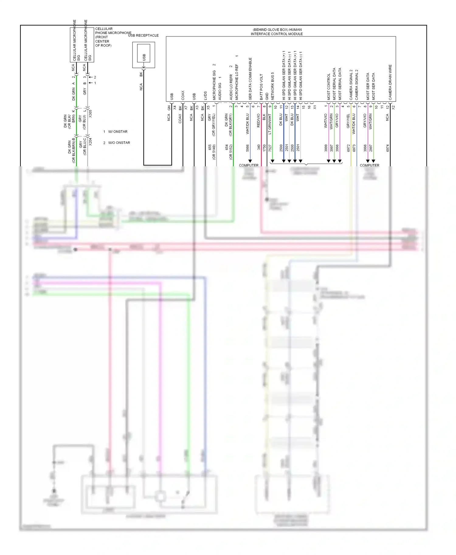Cadillac SRX II facelift (2012-2016) (left kick panel) wiring diagram  (40 of 67)
