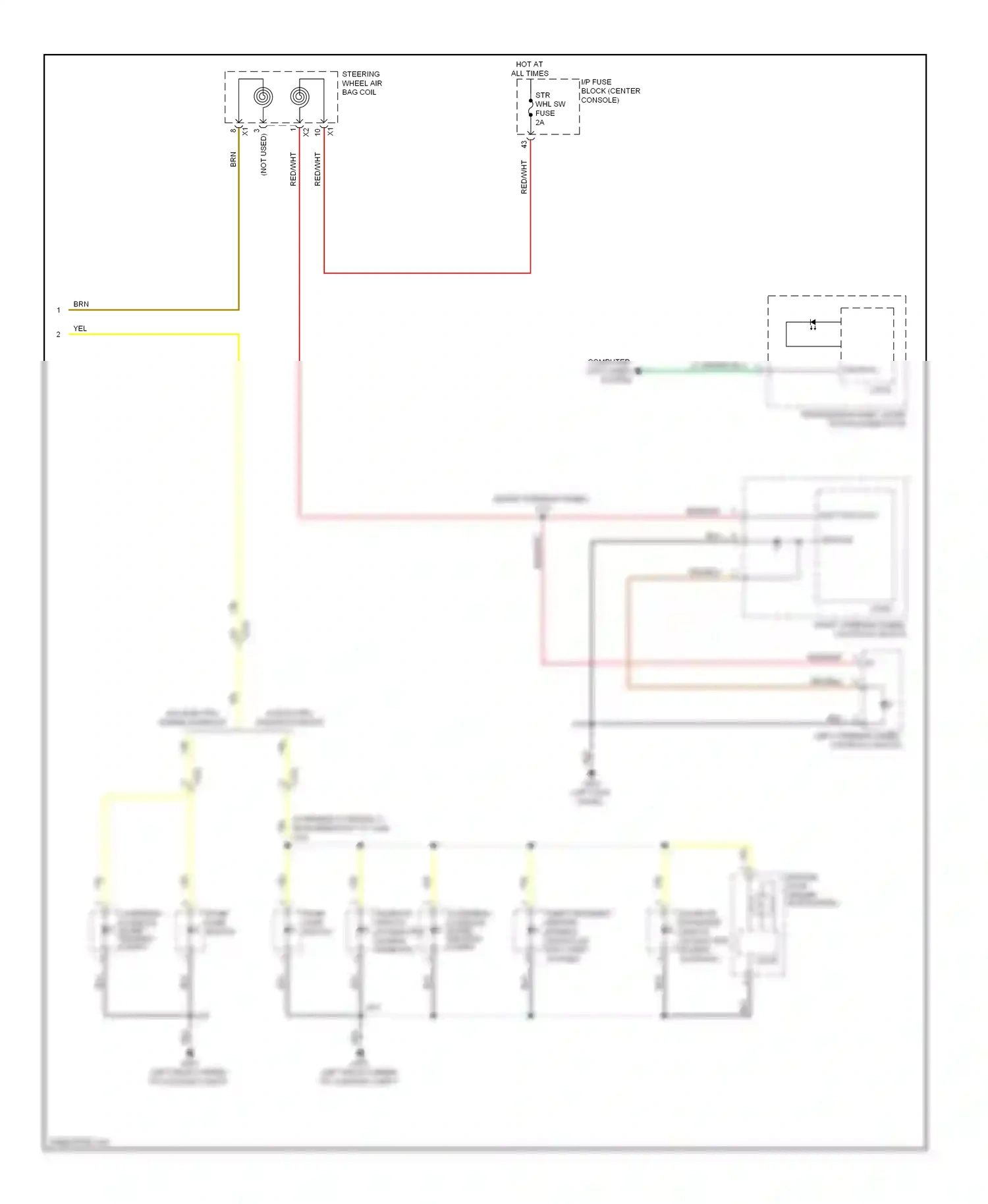Cadillac SRX II facelift (2012-2016) (left kick panel) wiring diagram  (35 of 67)