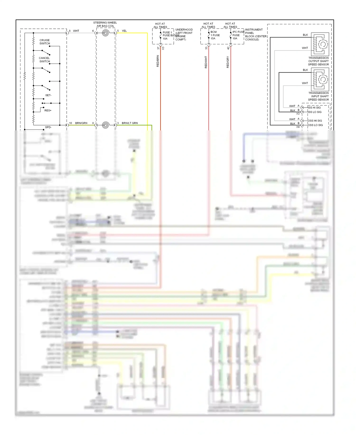 Cadillac SRX II facelift (2012-2016) (left kick panel) wiring diagram  (14 of 67)