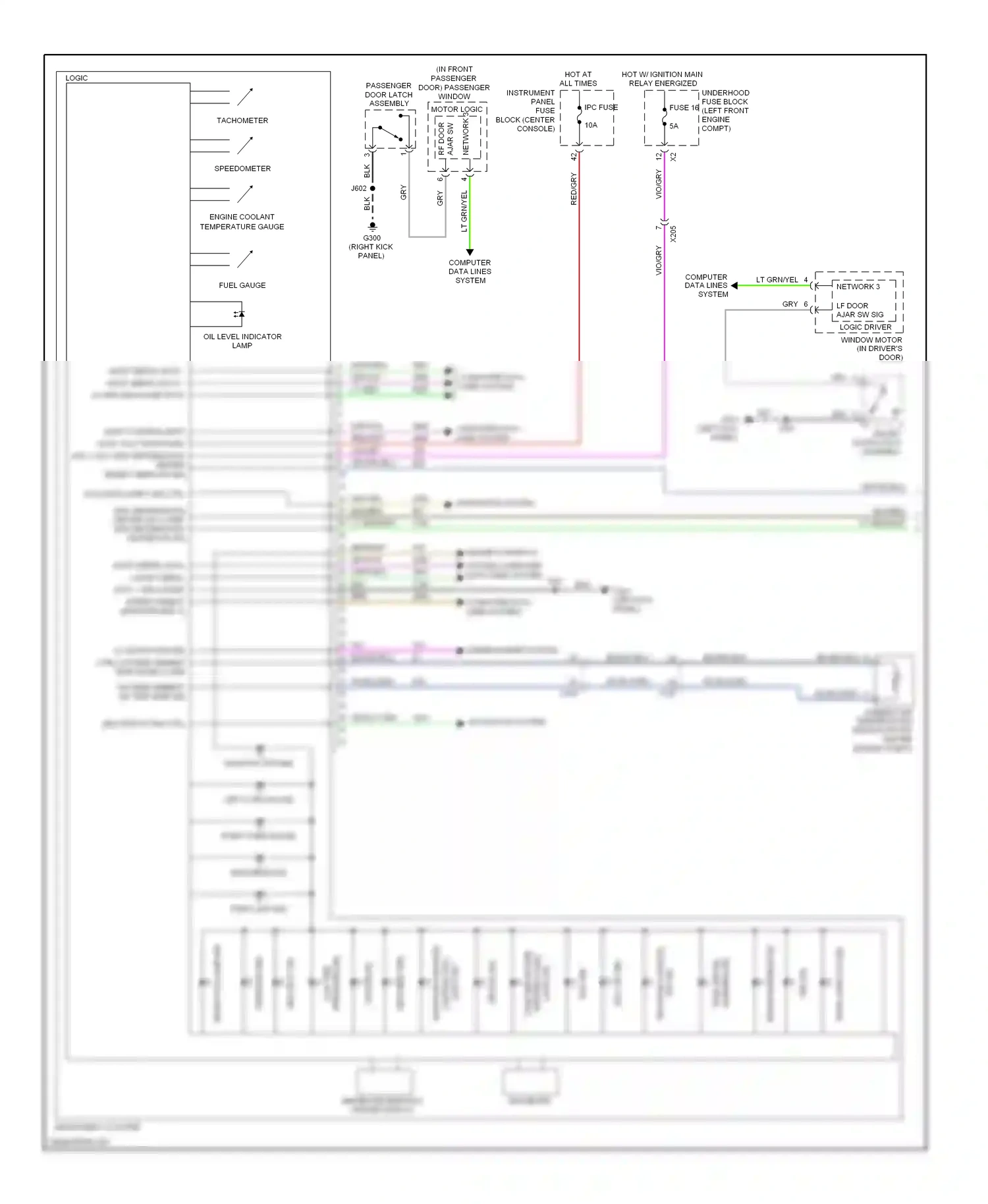 Cadillac SRX II facelift (2012-2016) (left kick panel) wiring diagram  (29 of 67)