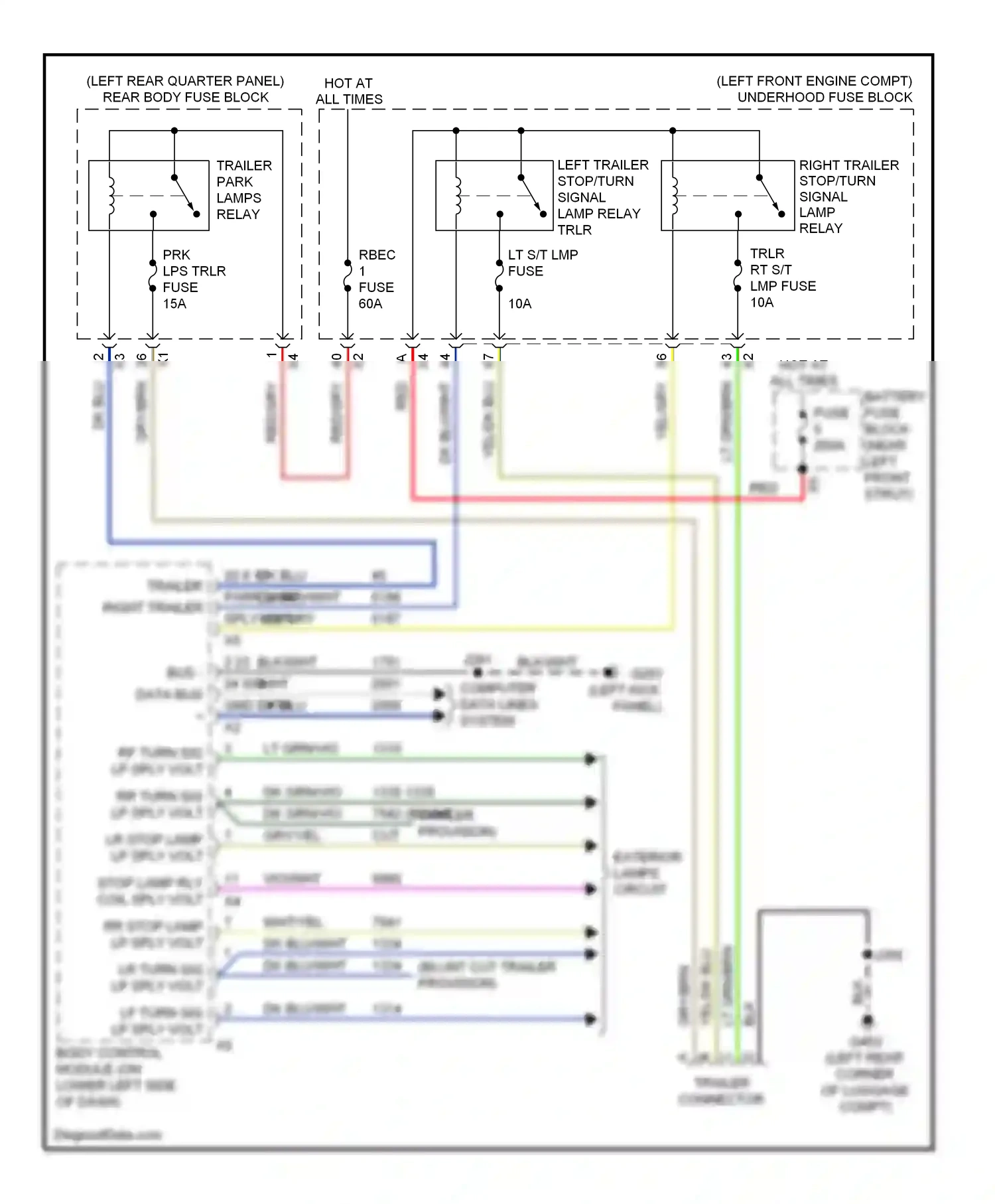 Cadillac SRX II facelift (2012-2016) (left kick panel) wiring diagram  (20 of 67)