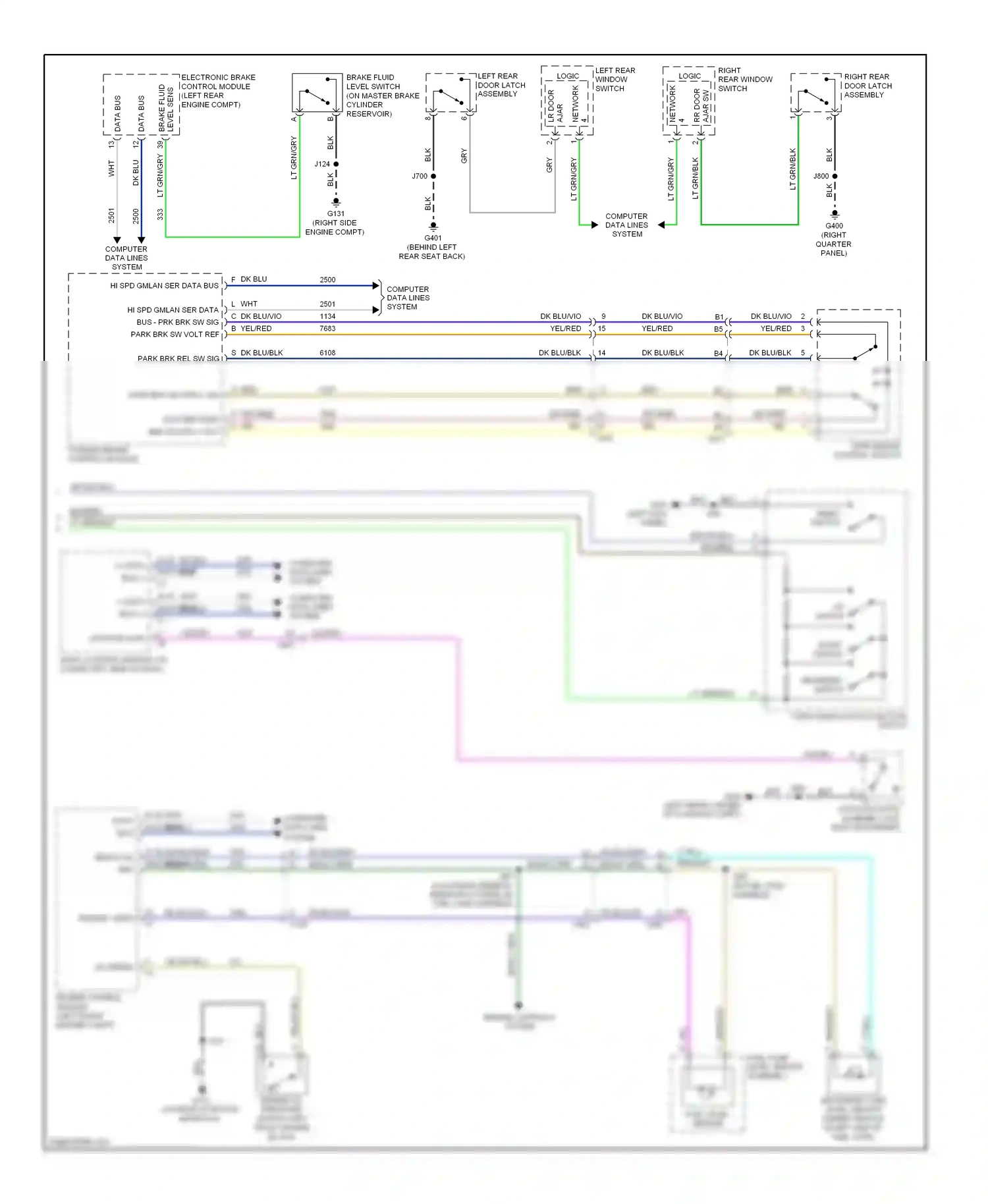Cadillac SRX II facelift (2012-2016) (left kick panel) wiring diagram  (30 of 67)