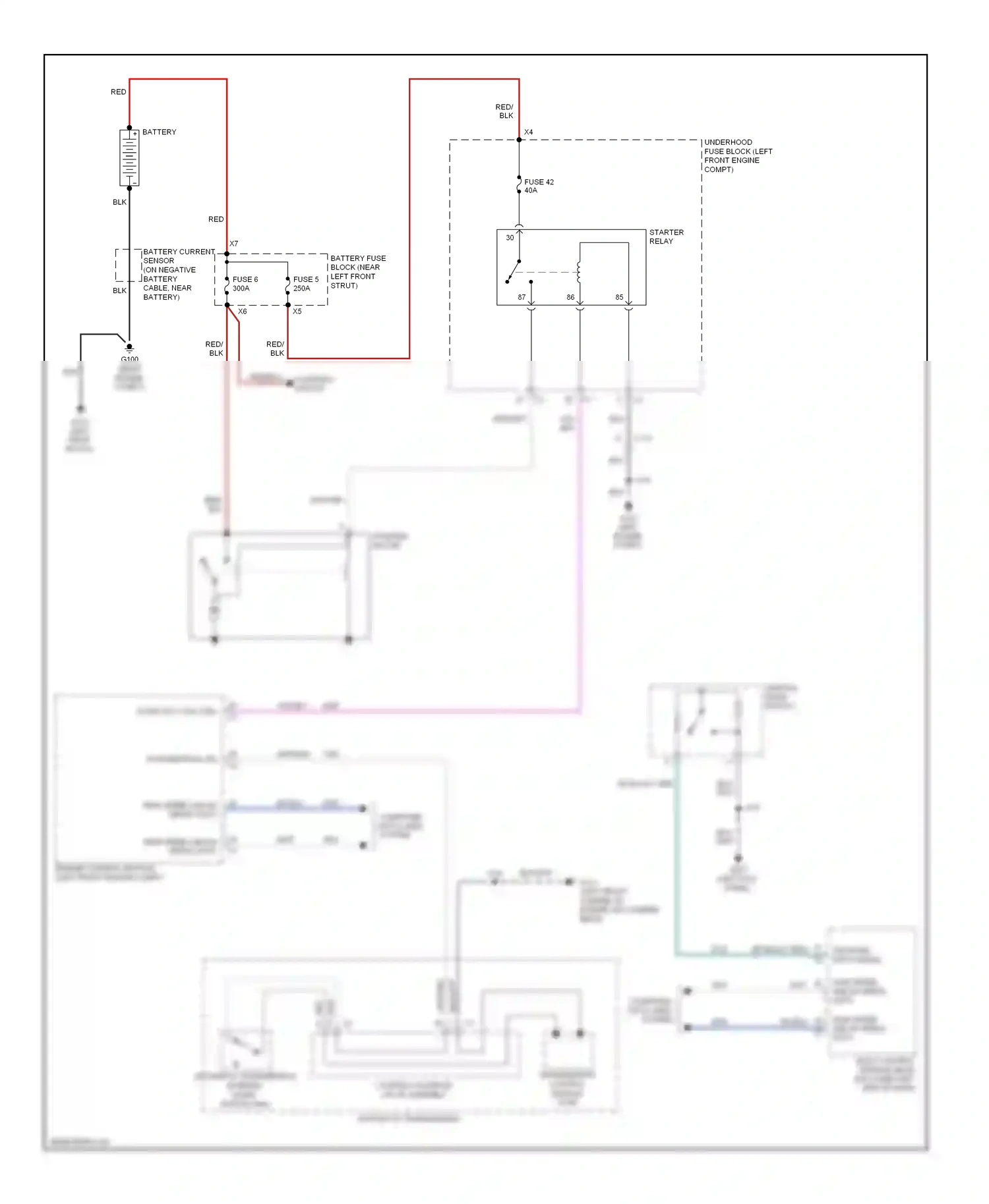 Cadillac SRX II facelift (2012-2016) (left kick panel) wiring diagram  (63 of 67)