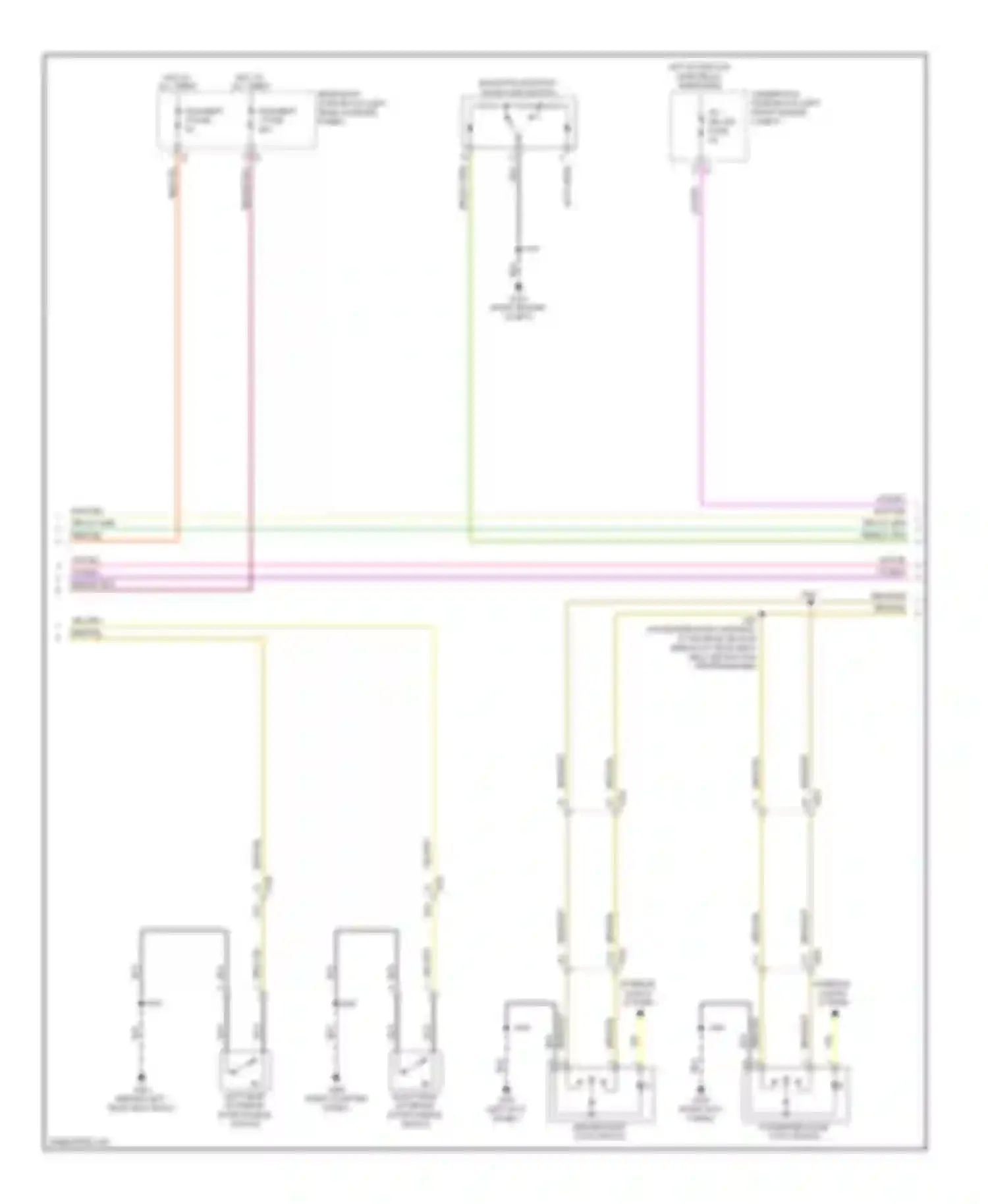 Wiring diagram left rear exterior door handle switch for Cadillac SRX II facelift (2012-2016) (1 of 3)