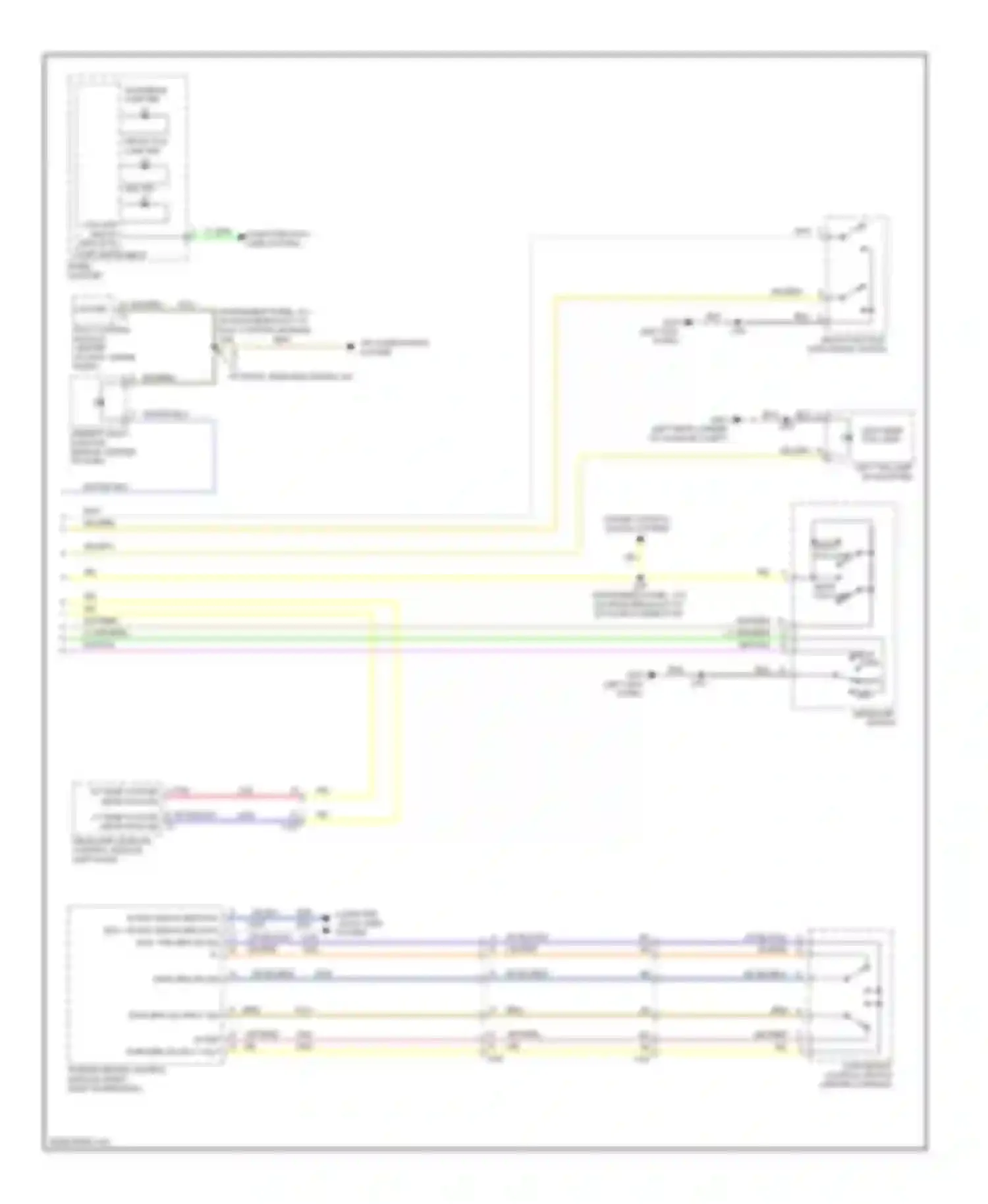Wiring diagram left rear fog lamp for Cadillac SRX II facelift (2012-2016) (1 of 2)