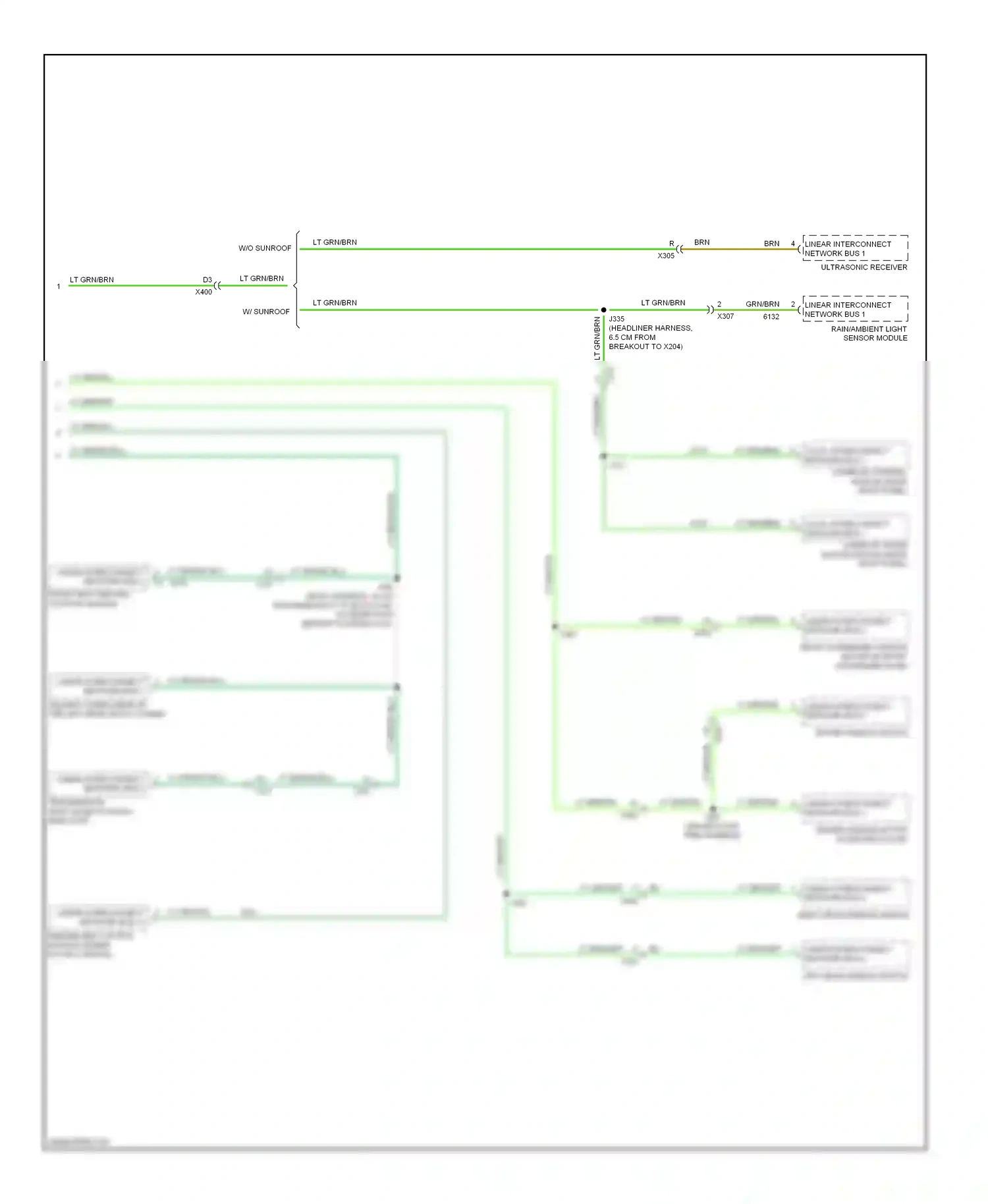 Cadillac SRX II facelift (2012-2016) left rear window switch wiring diagram  (1 of 4)