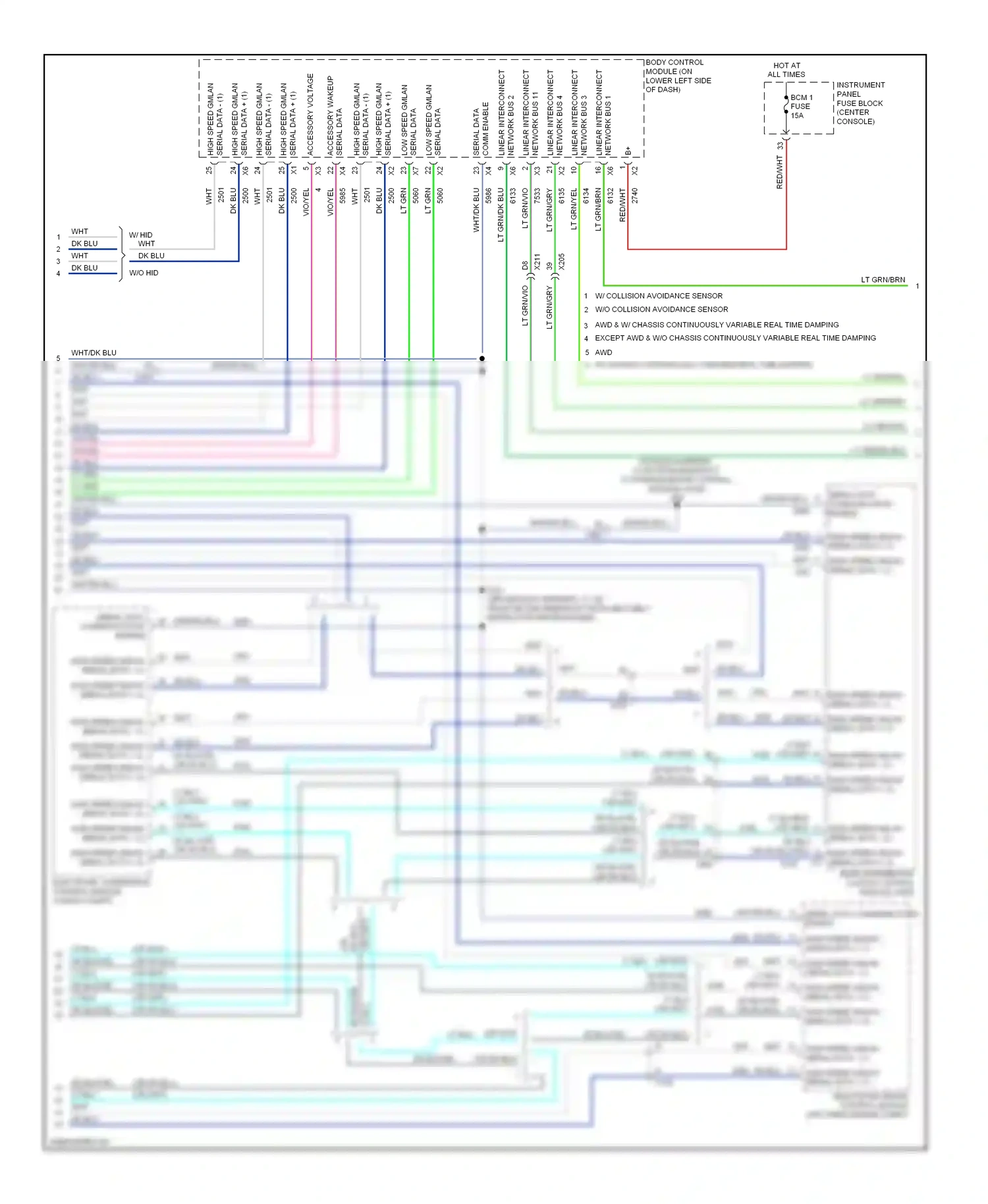 Cadillac SRX II facelift (2012-2016) lt grn/brn wiring diagram  (5 of 26)