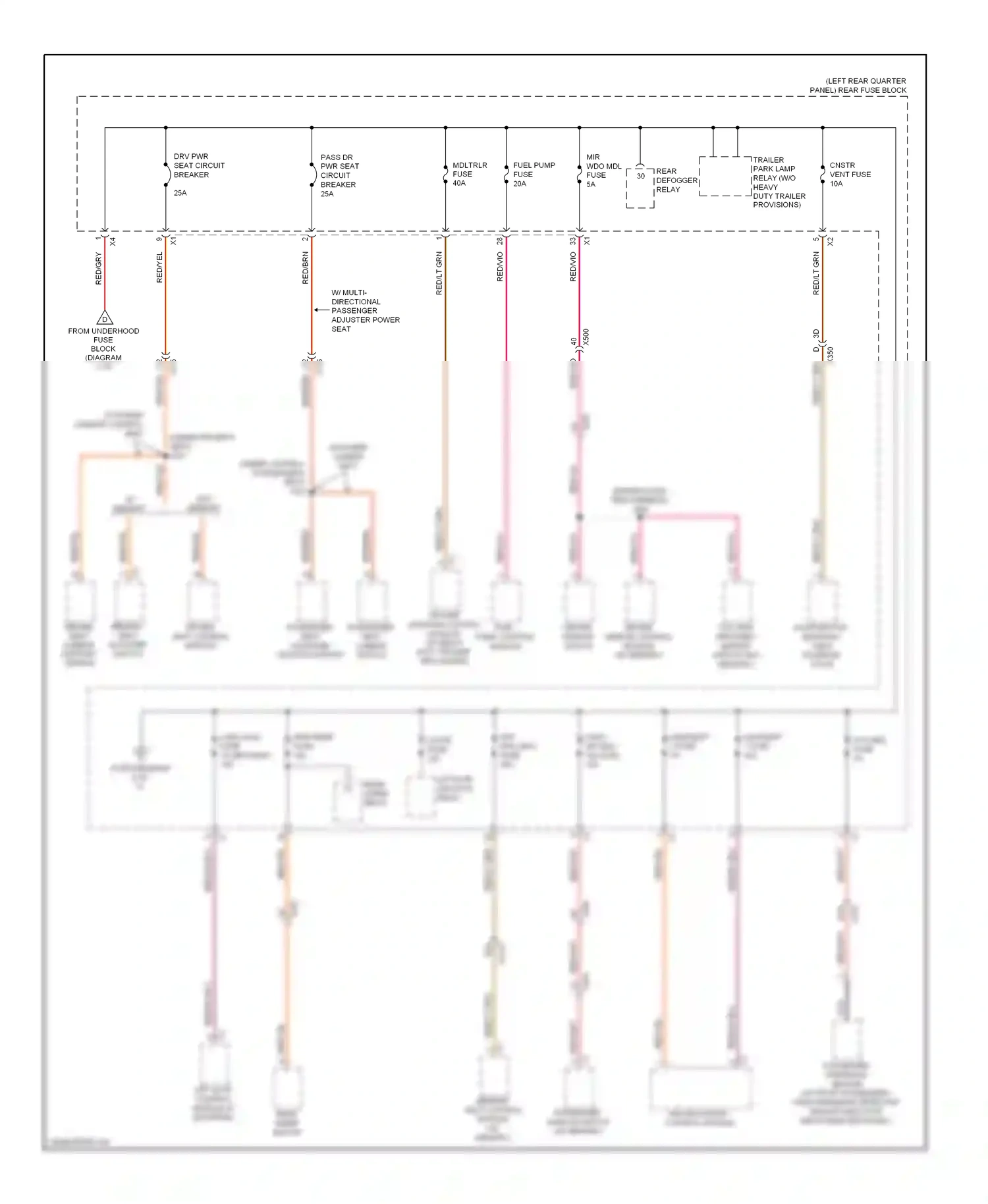 Cadillac SRX II facelift (2012-2016) memory seat control module (w/ memory) wiring diagram  (1 of 1)