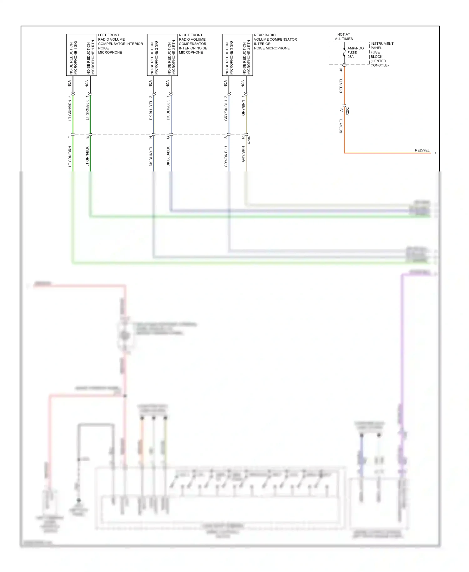 Cadillac SRX II facelift (2012-2016) microphone 3 rtn wiring diagram  (1 of 2)