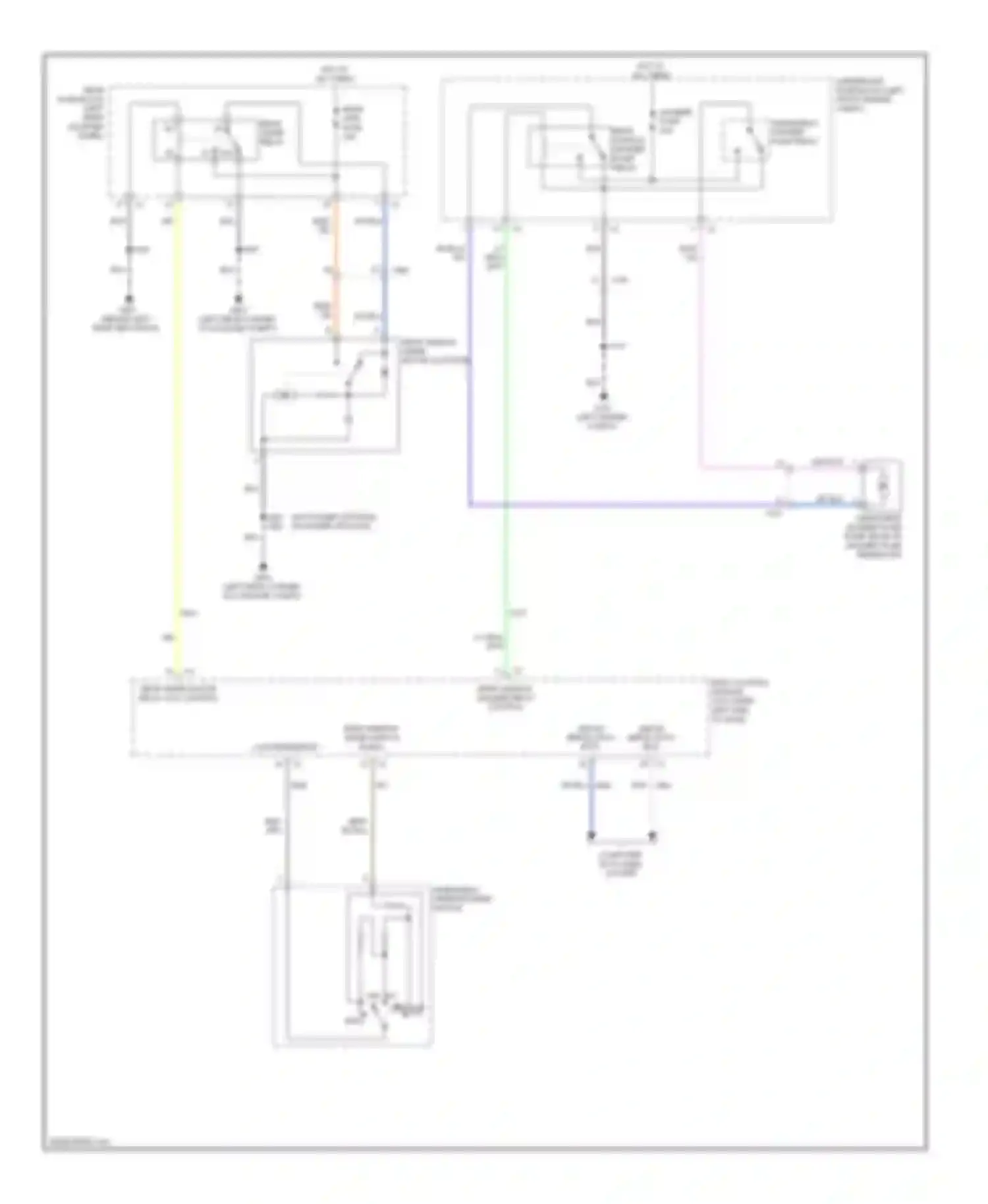 Wiring diagram rear wiper motor relay coil control for Cadillac SRX II facelift (2012-2016) (1 of 1)