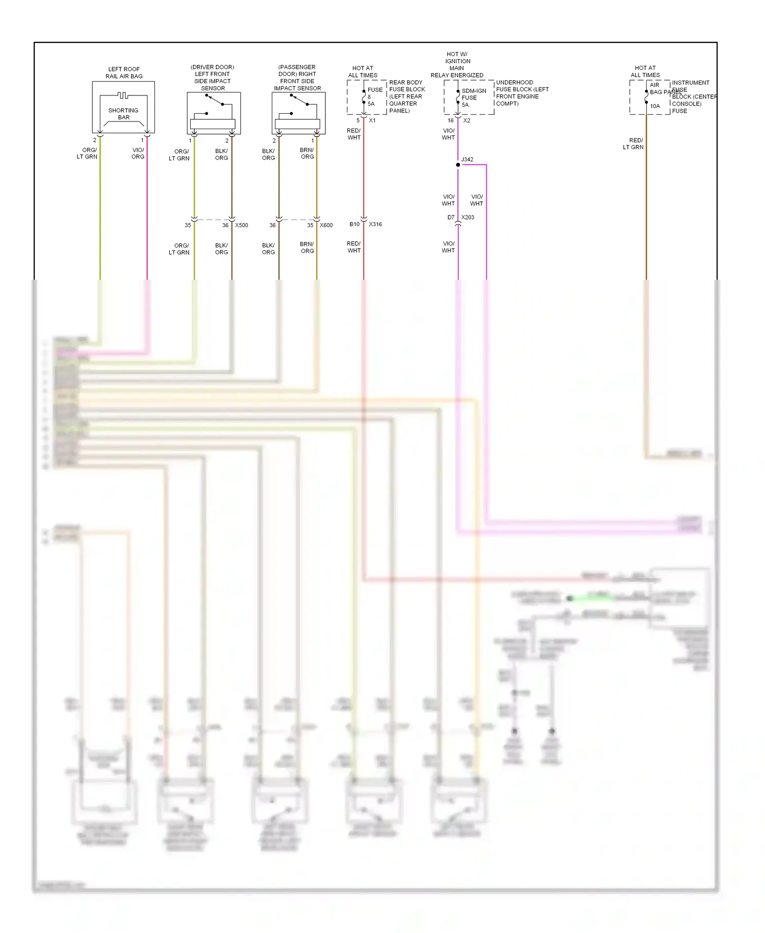 Cadillac SRX II facelift (2012-2016) red wiring diagram  (30 of 33)