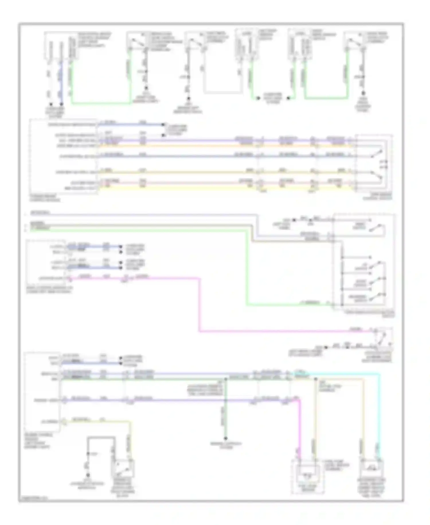 Wiring diagram right rear window switch logic for Cadillac SRX II facelift (2012-2016) (3 of 5)