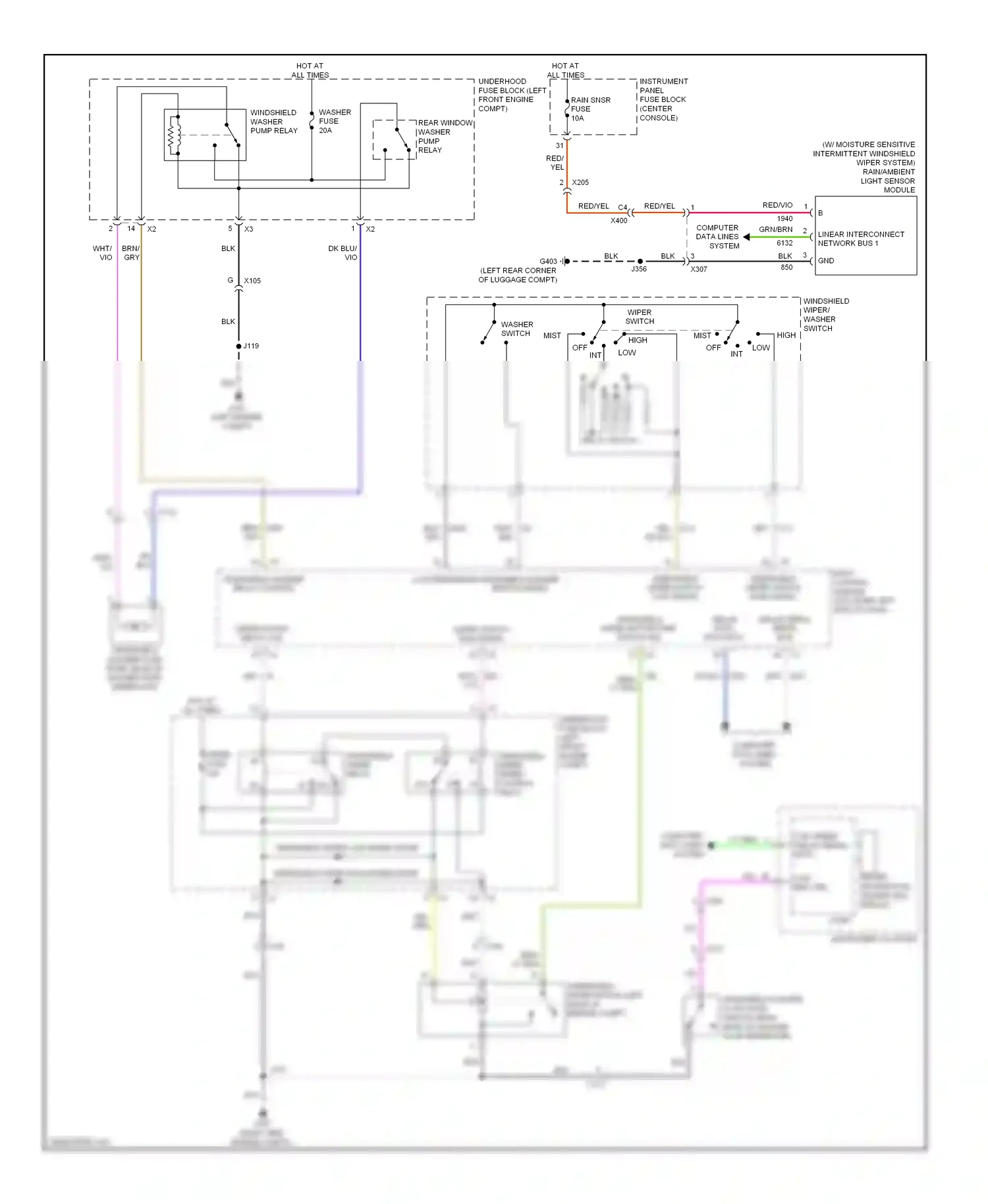 Cadillac SRX II facelift (2012-2016) (right side engine compt) wiring diagram  (5 of 9)