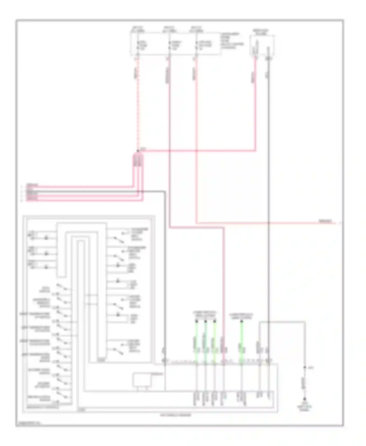 Wiring diagram right temperature up switch for Cadillac SRX II facelift (2012-2016) (2 of 3)