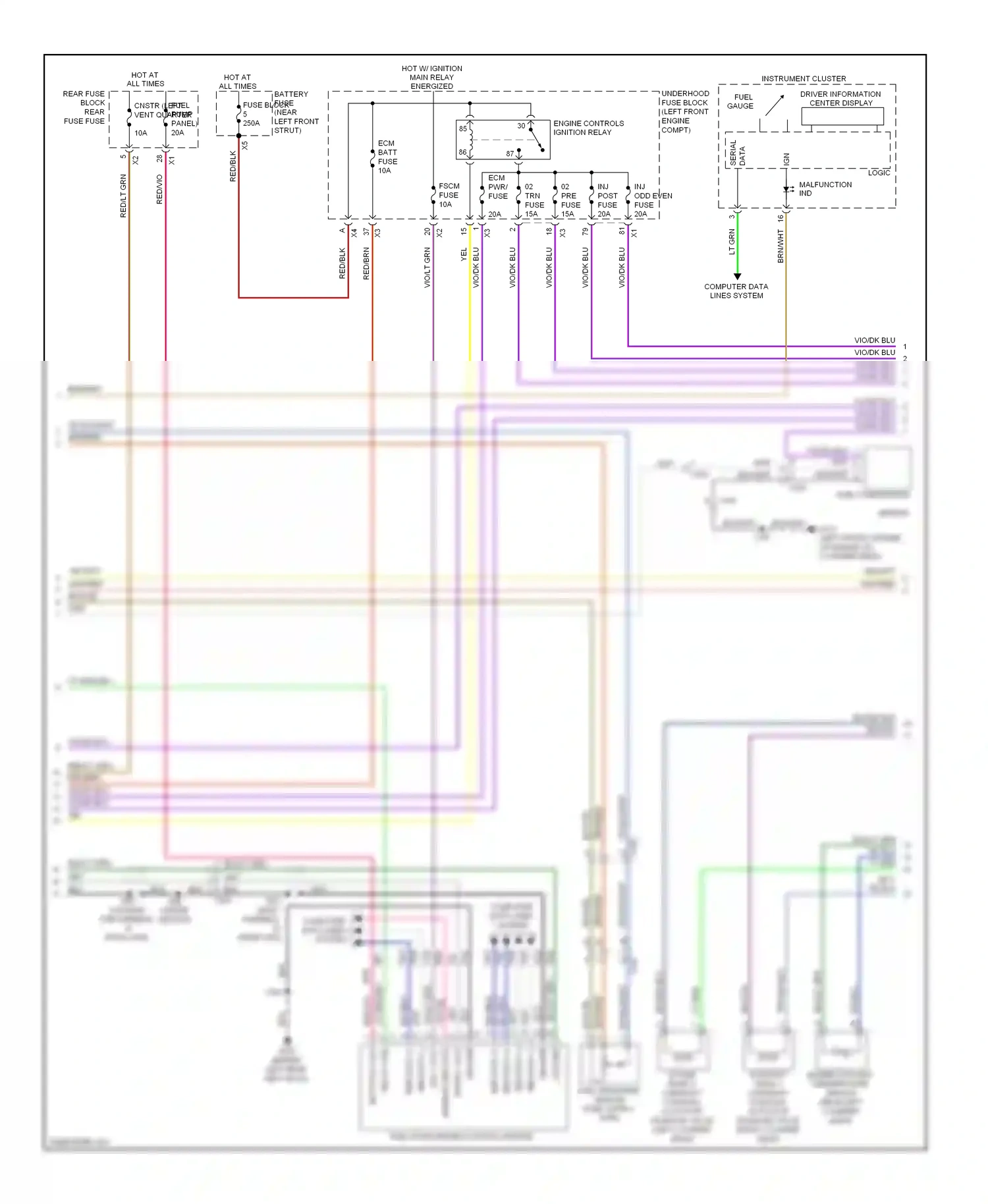 Cadillac SRX II facelift (2012-2016) supply volt wiring diagram  (1 of 1)