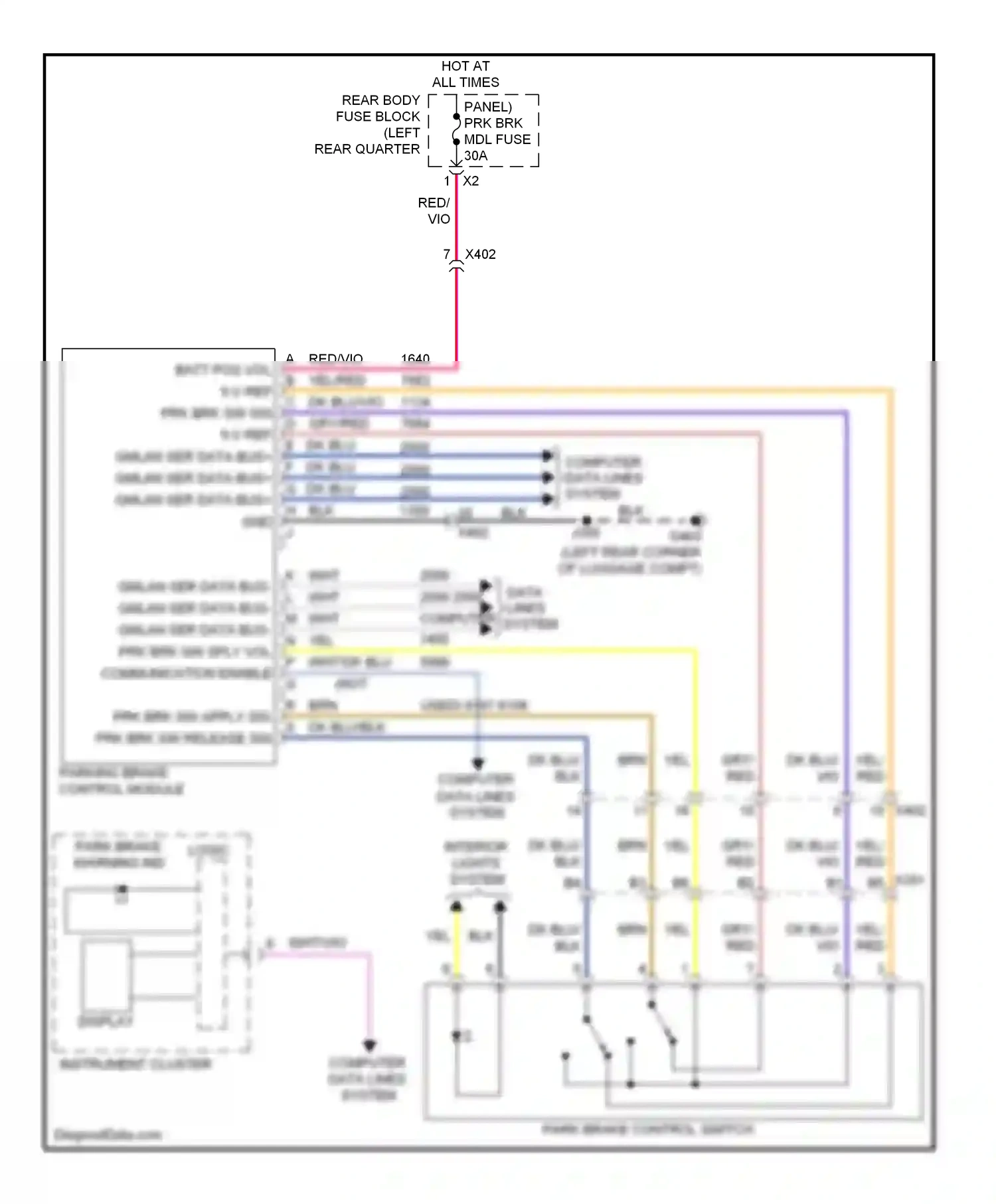 Cadillac SRX II facelift (2012-2016) system wiring diagram  (2 of 2)