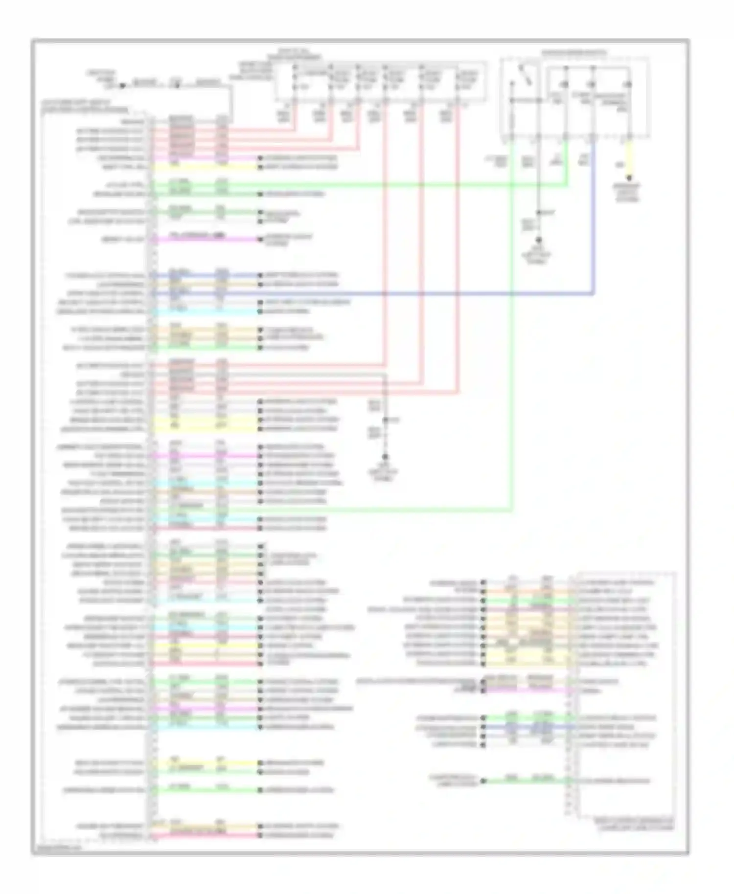 SRX Cadillac II (2009-2012): Body control modules circuit (1 of 2)