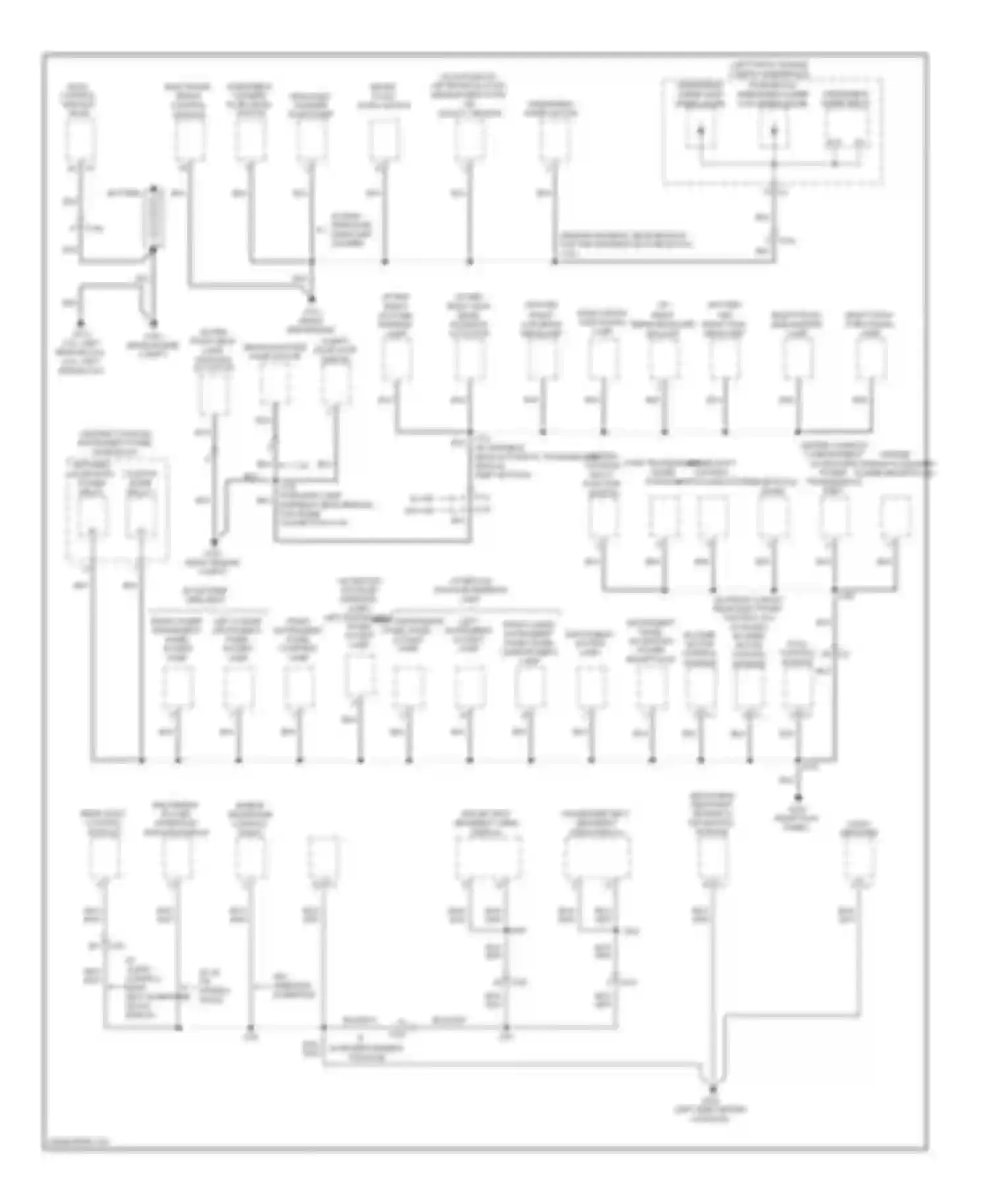SRX Cadillac II (2009-2012): Ground distribution circuit (1 of 4)