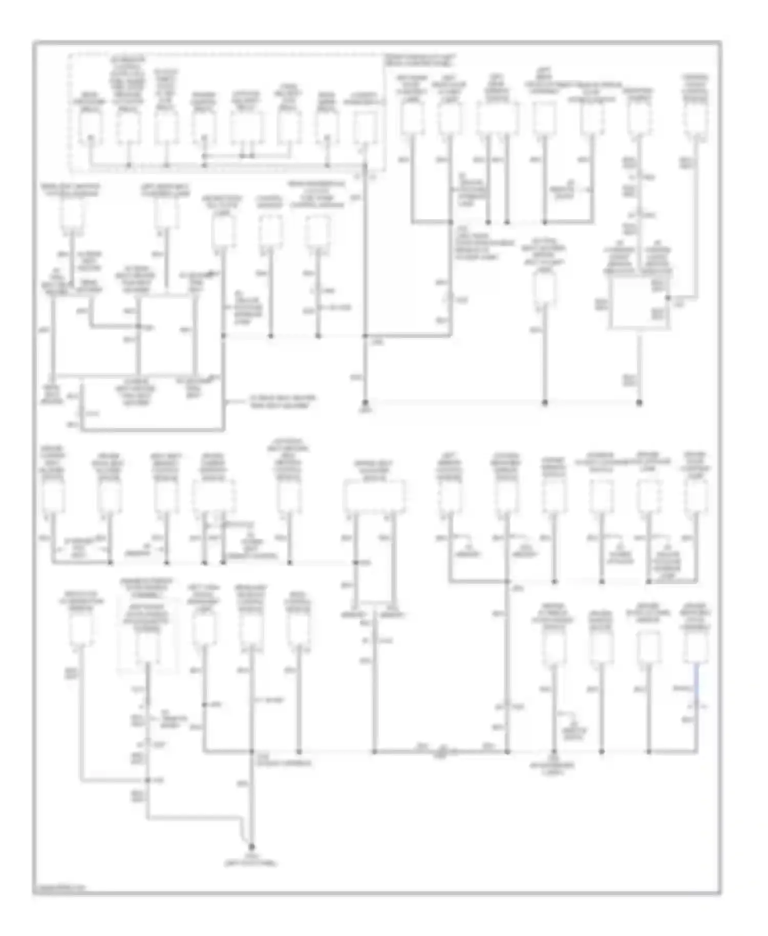SRX Cadillac II (2009-2012): Ground distribution circuit (4 of 4)