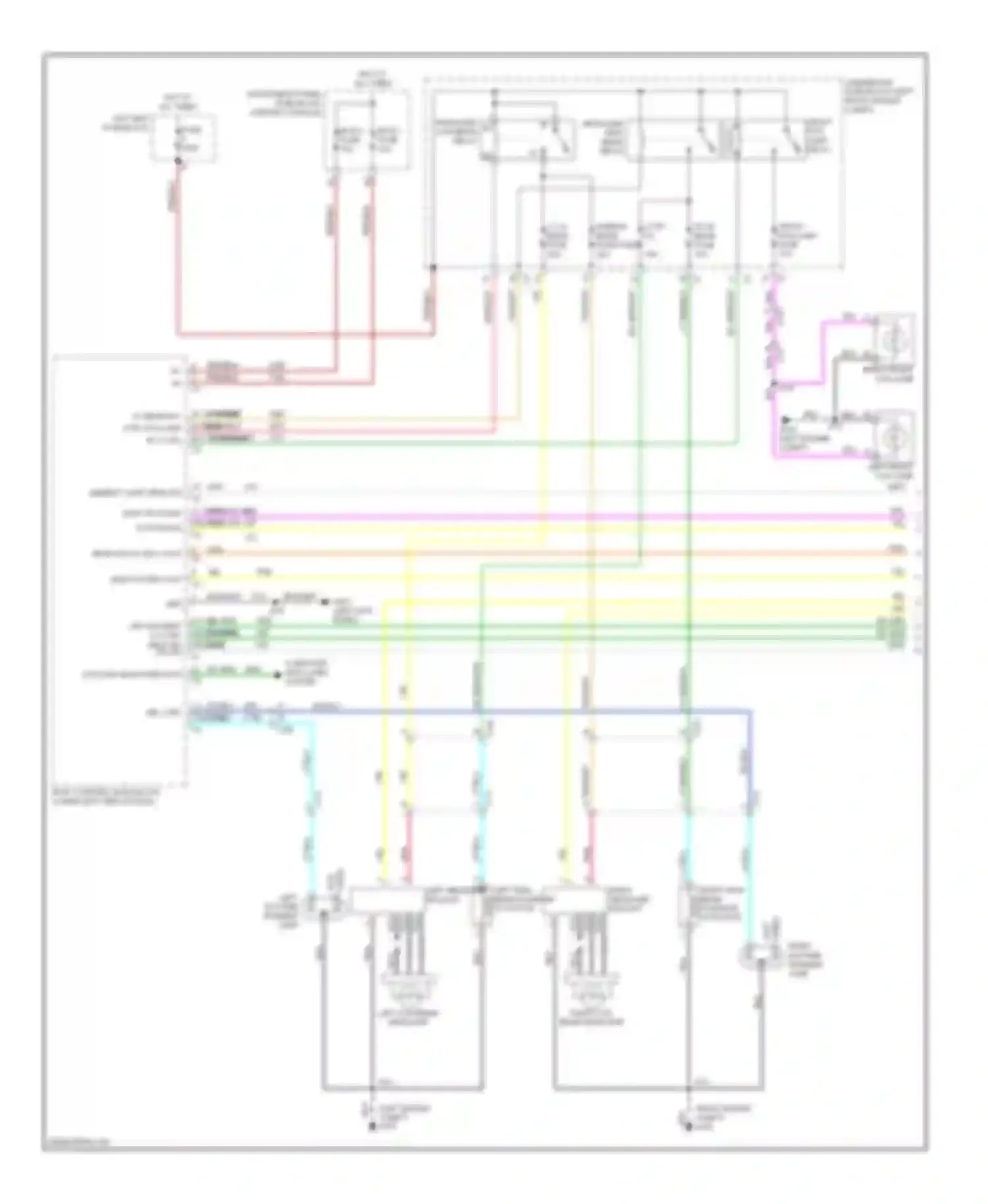 SRX Cadillac II (2009-2012): Headlamps circuit, with high intensity discharge (1 of 2)