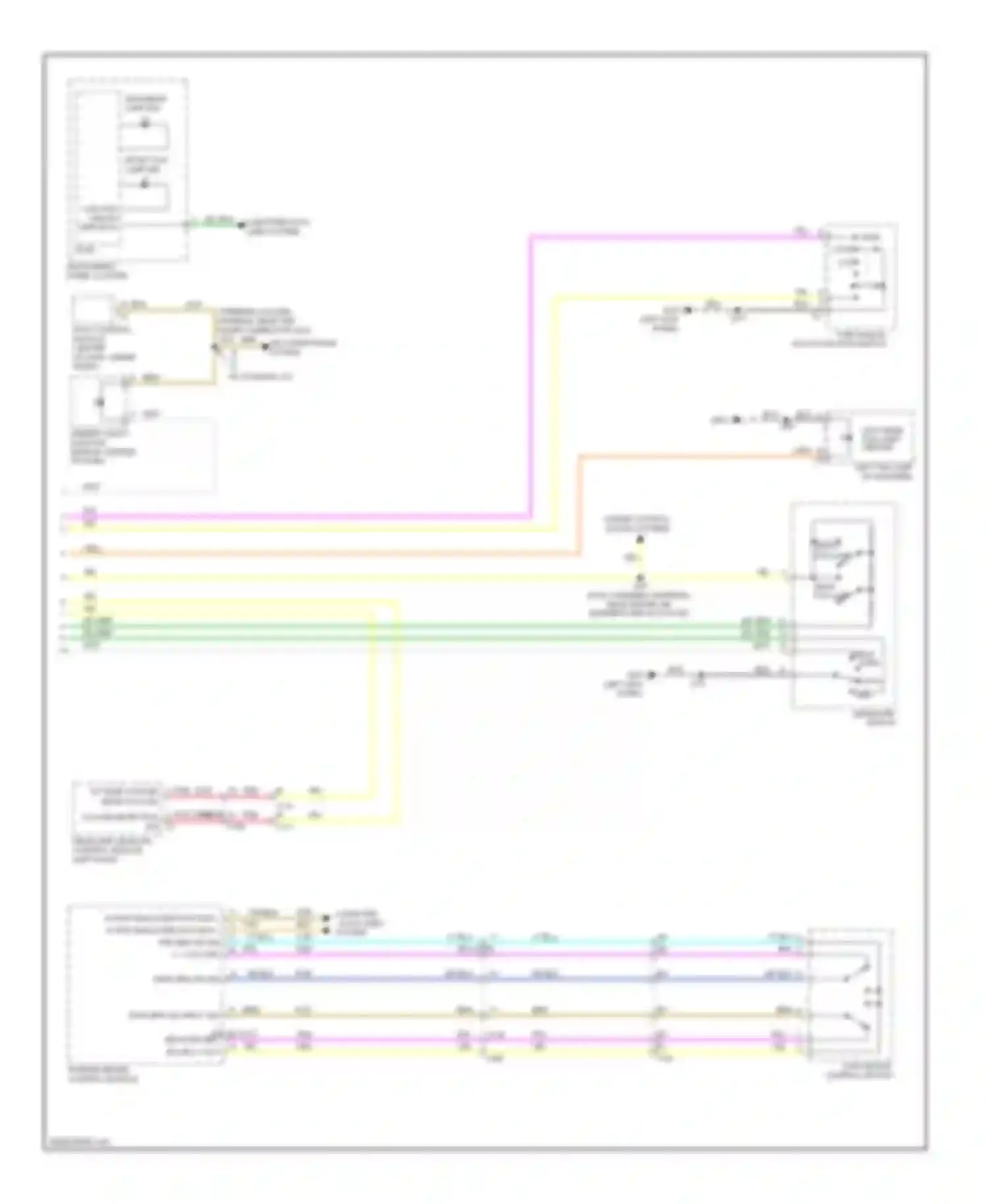 SRX Cadillac II (2009-2012): Headlamps circuit, with high intensity discharge (2 of 2)