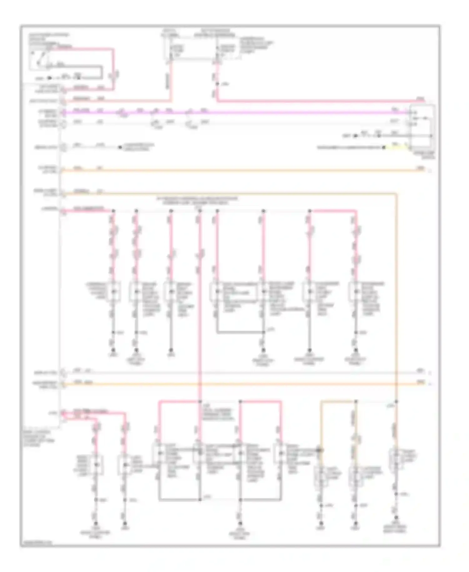 SRX Cadillac II (2009-2012): Courtesy lamps circuit (1 of 2)