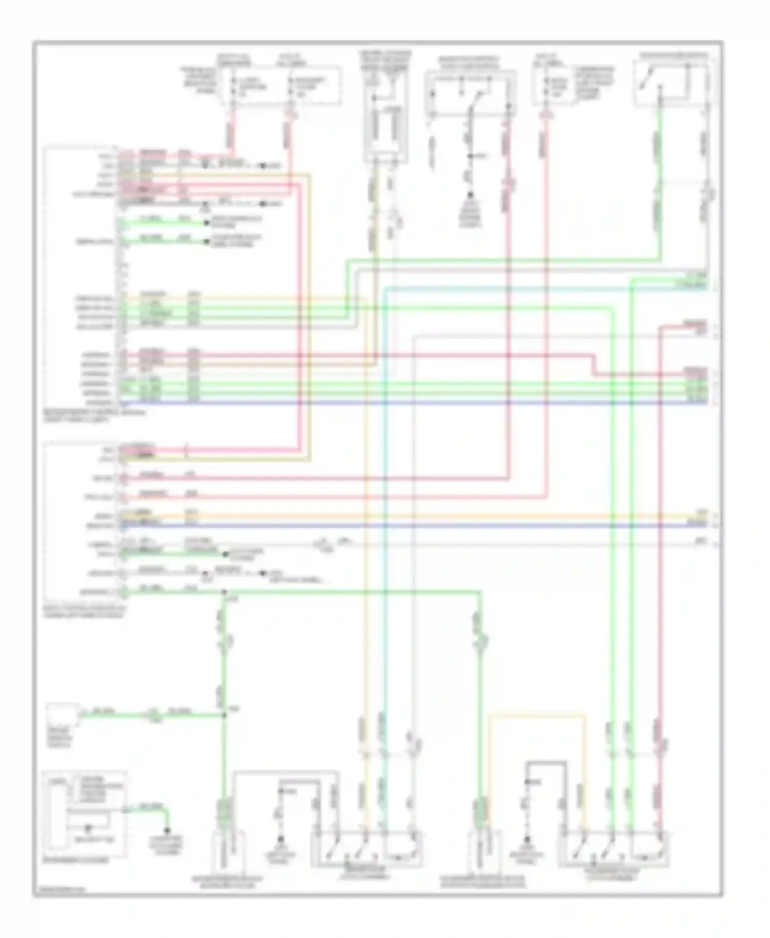 SRX Cadillac II (2009-2012): Power door locks circuit, with passive keyless entry (1 of 2)