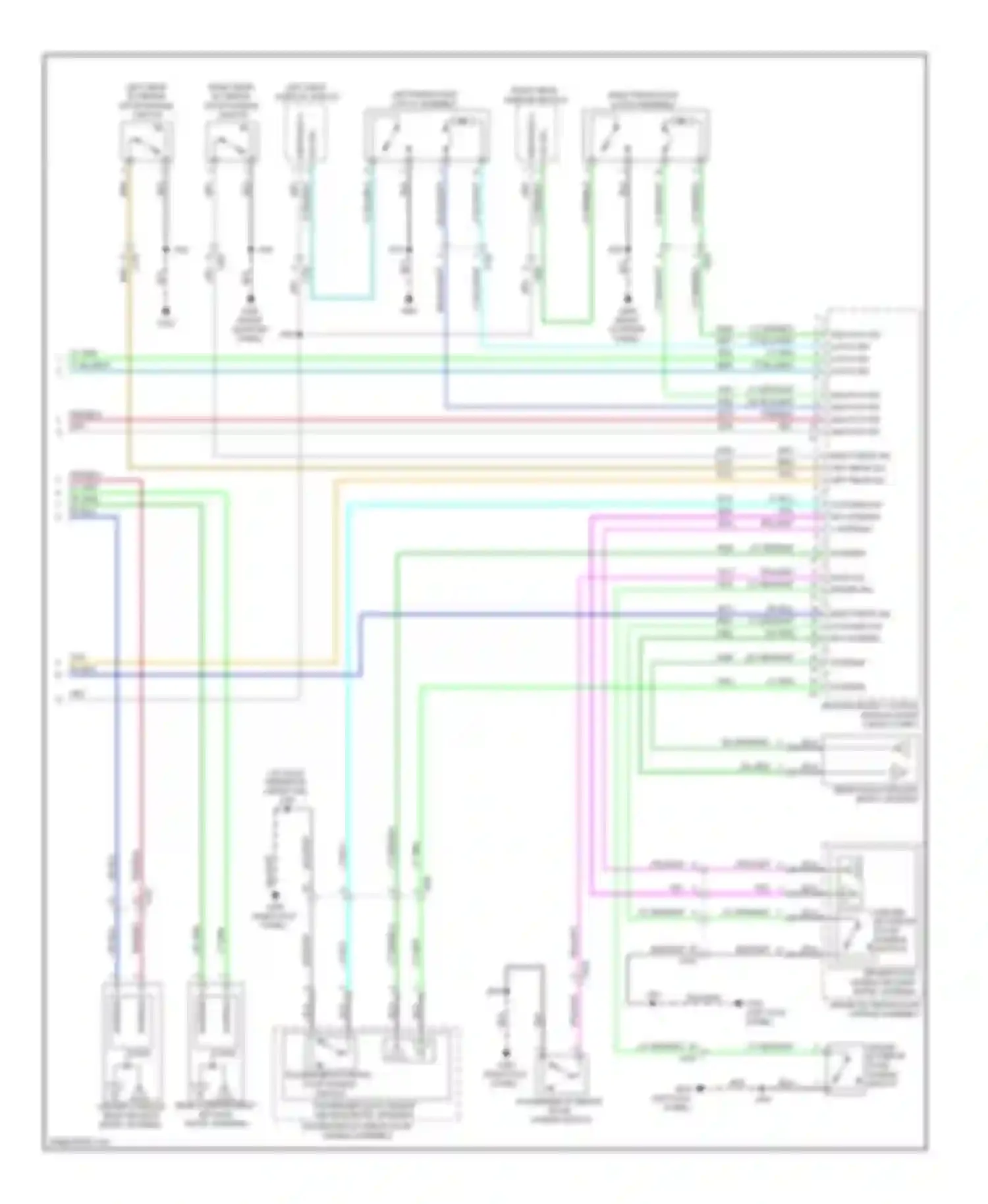 SRX Cadillac II (2009-2012): Power door locks circuit, with passive keyless entry (2 of 2)