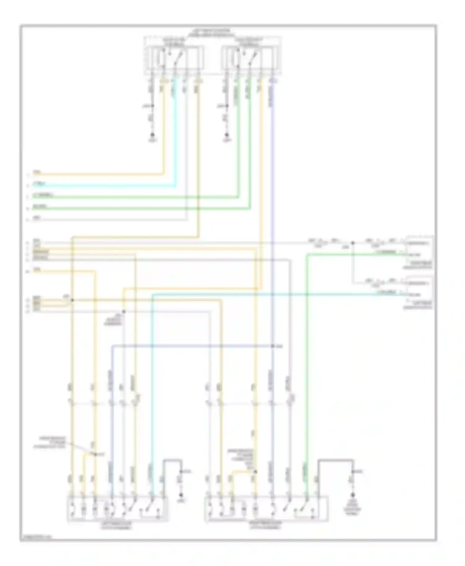 SRX Cadillac II (2009-2012): Power door locks circuit, without passive keyless entry (2 of 2)