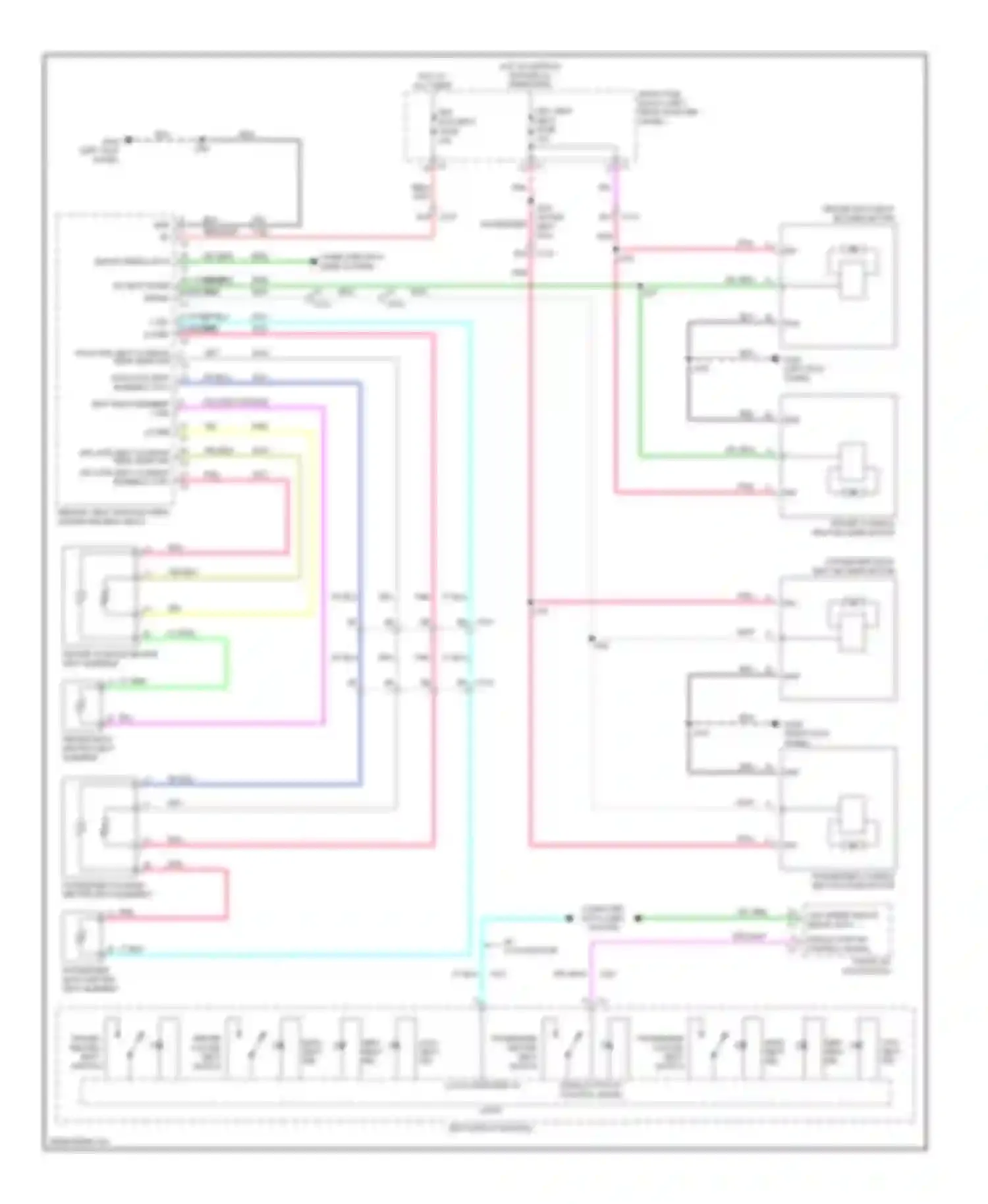 SRX Cadillac II (2009-2012): Front heated seats circuit, with memory