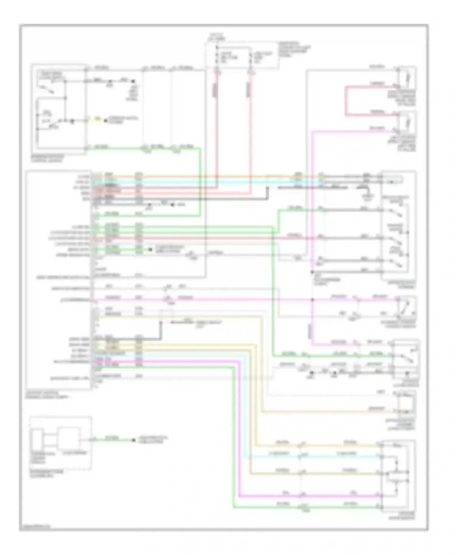 SRX Cadillac II (2009-2012): Power liftgate circuit