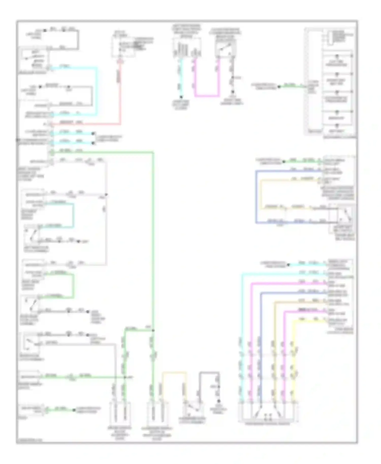 SRX Cadillac II (2009-2012): Warning systems circuit
