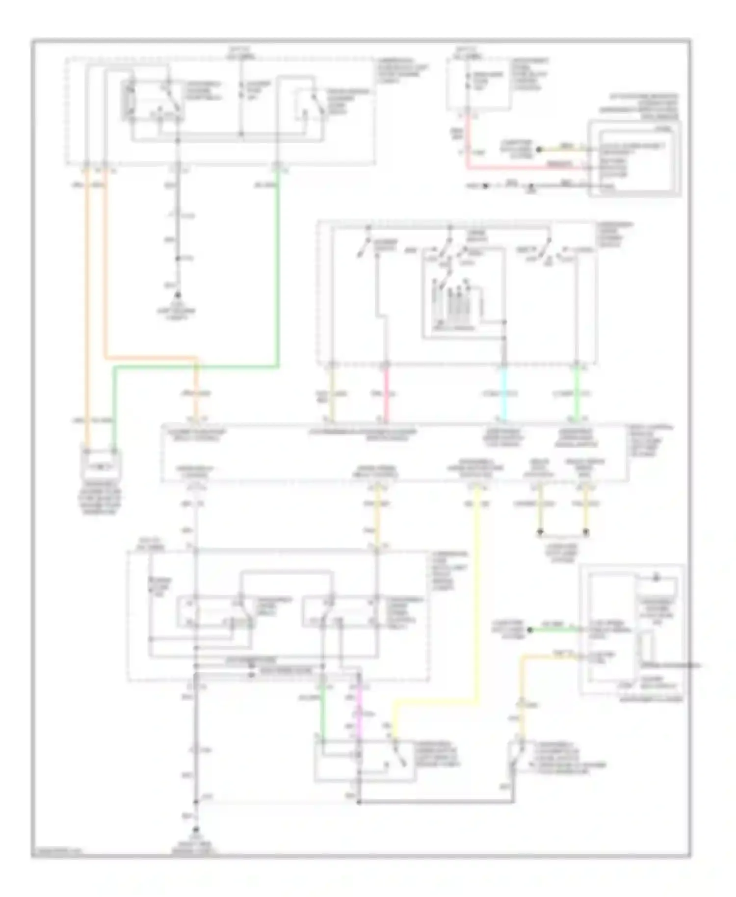 SRX Cadillac II (2009-2012): Front wiper/washer circuit