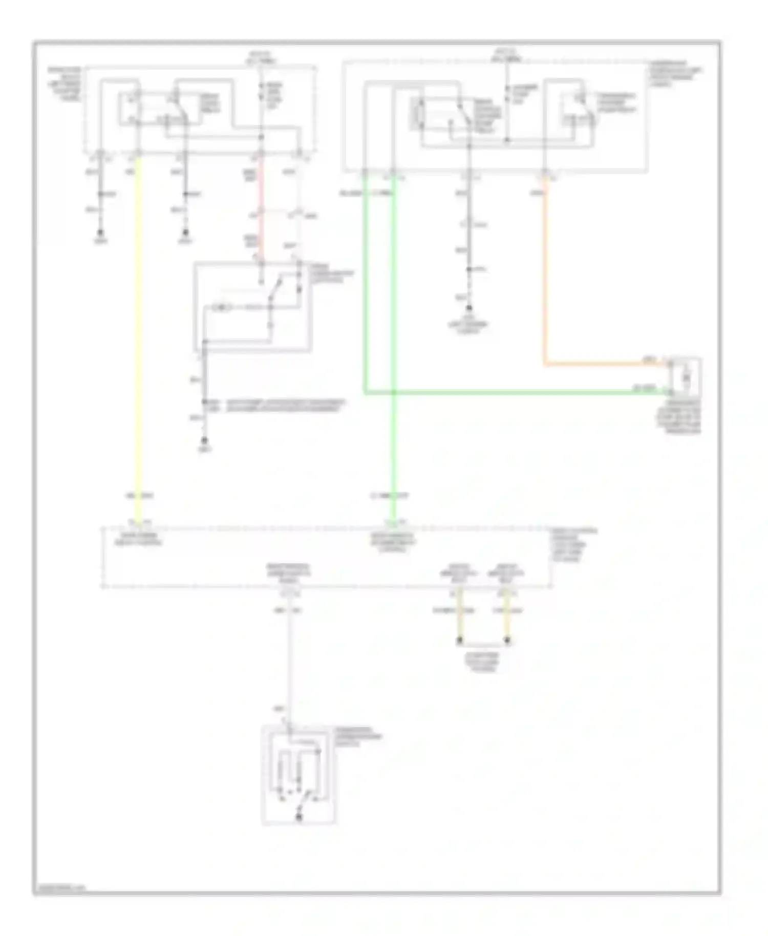 SRX Cadillac II (2009-2012): Rear wiper/washer circuit